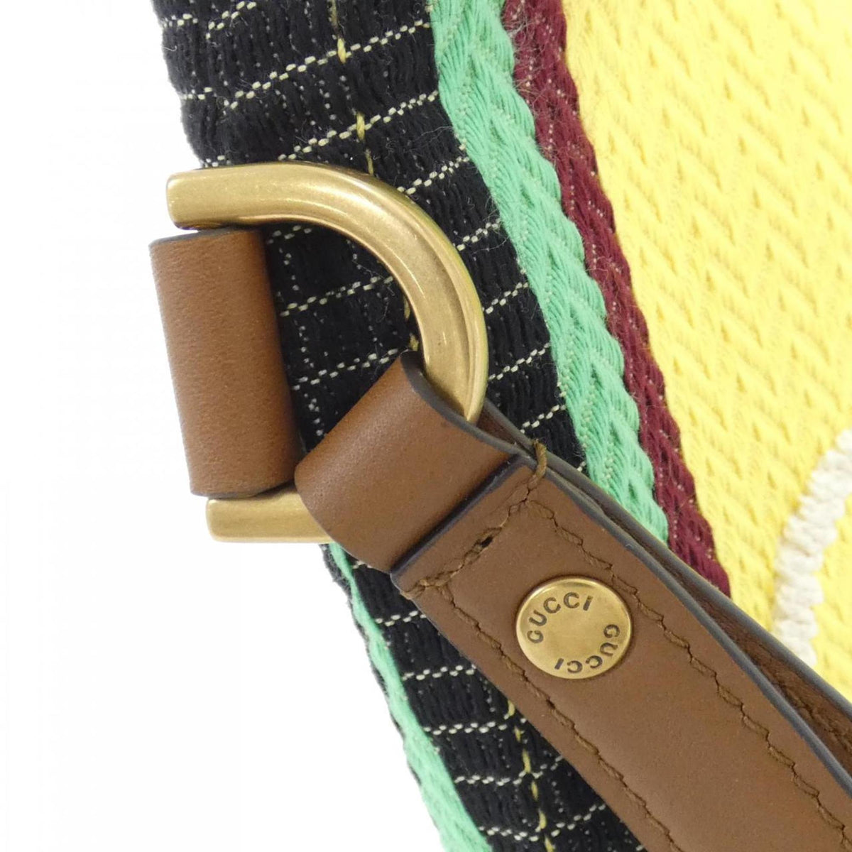 Gucci Multi-Color Yellow Canvas Handbag (Pre-Owned)