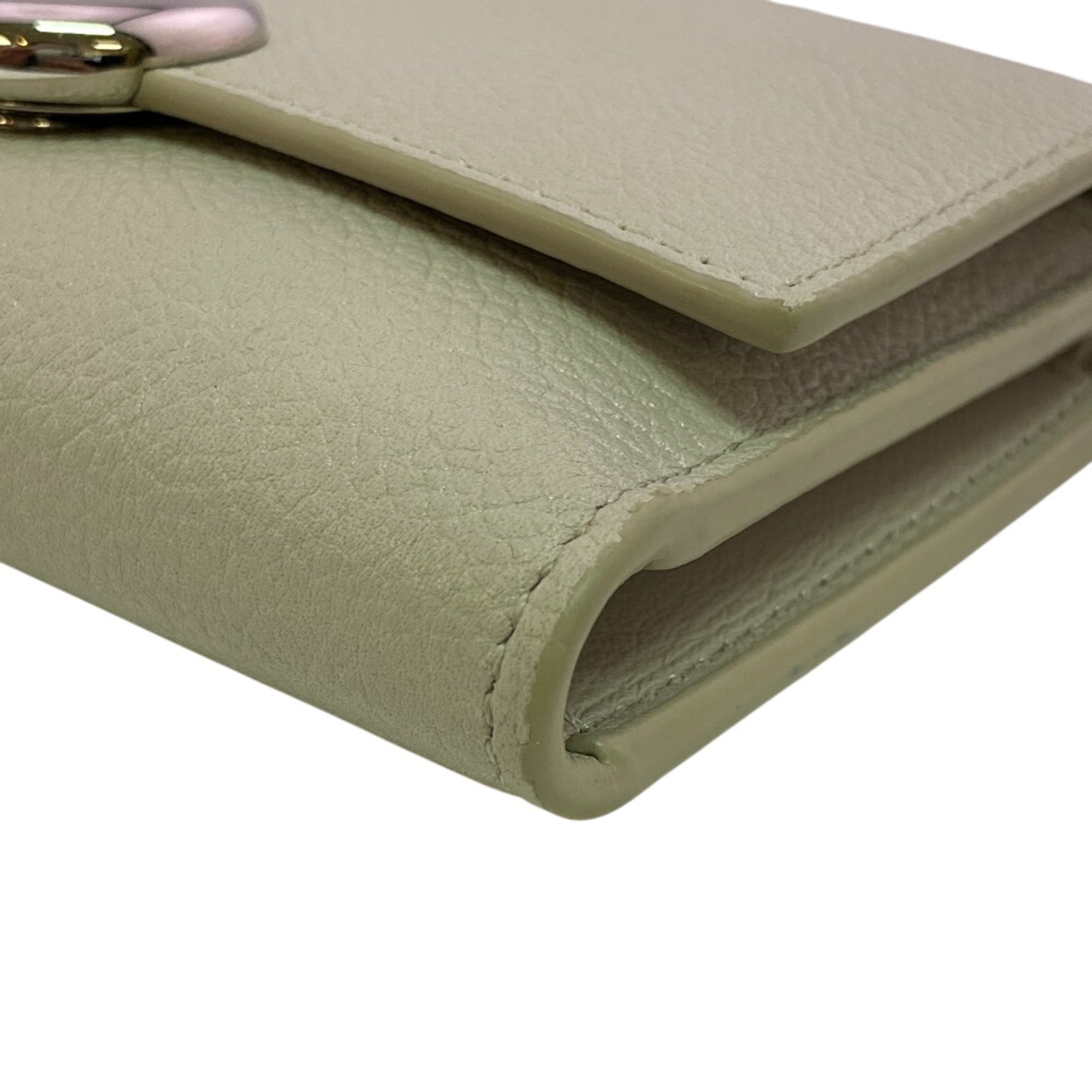 Loewe Beige Leather Wallet (Tri-Fold) (Pre-Owned)