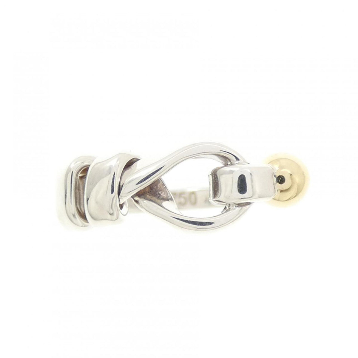 Tiffany Silver Yellow Gold Yellow Gold (18K) Silver 925 Band Ring (Pre-Owned)