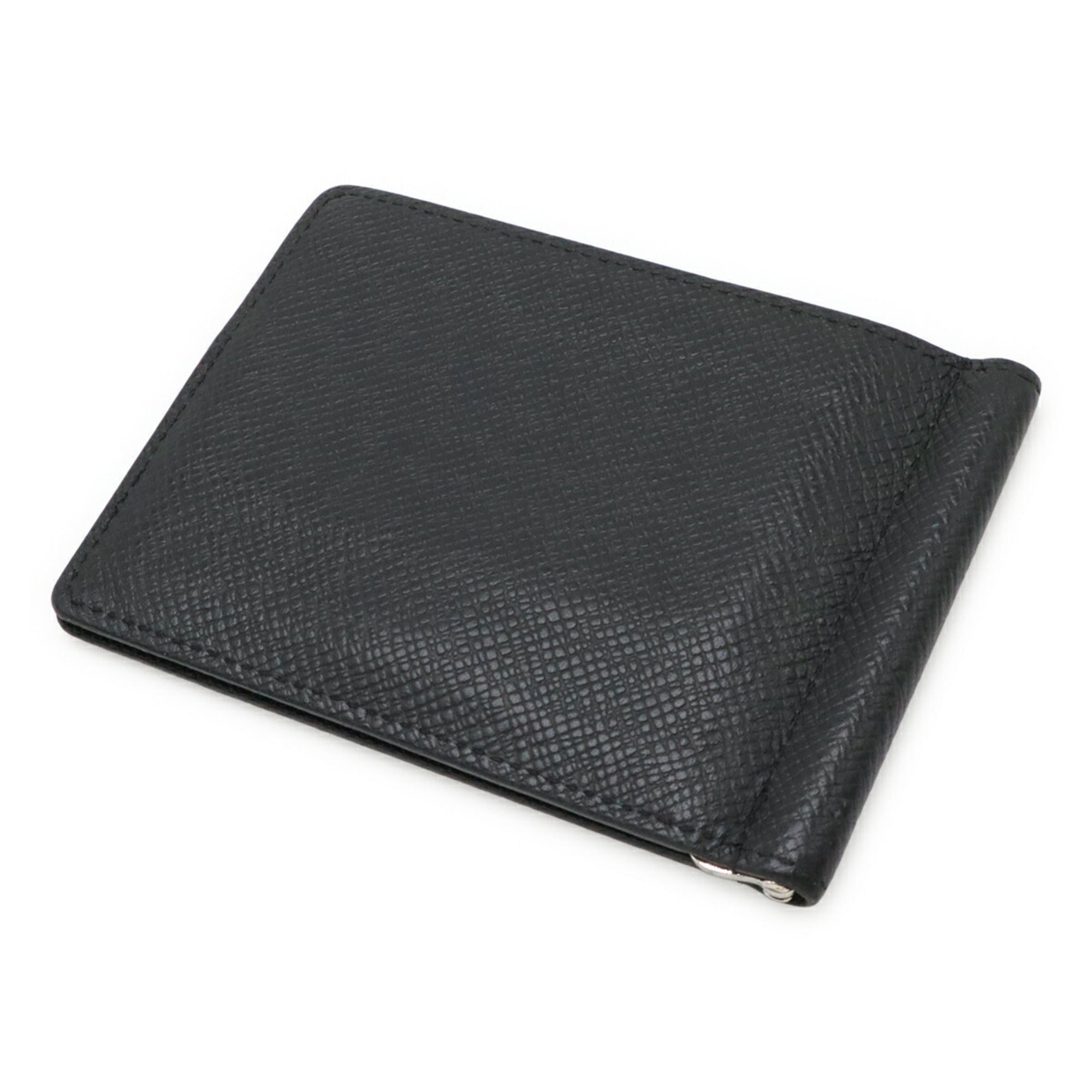 Louis Vuitton Taiga Black Noir Taiga Leather Money Clip (Pre-Owned)