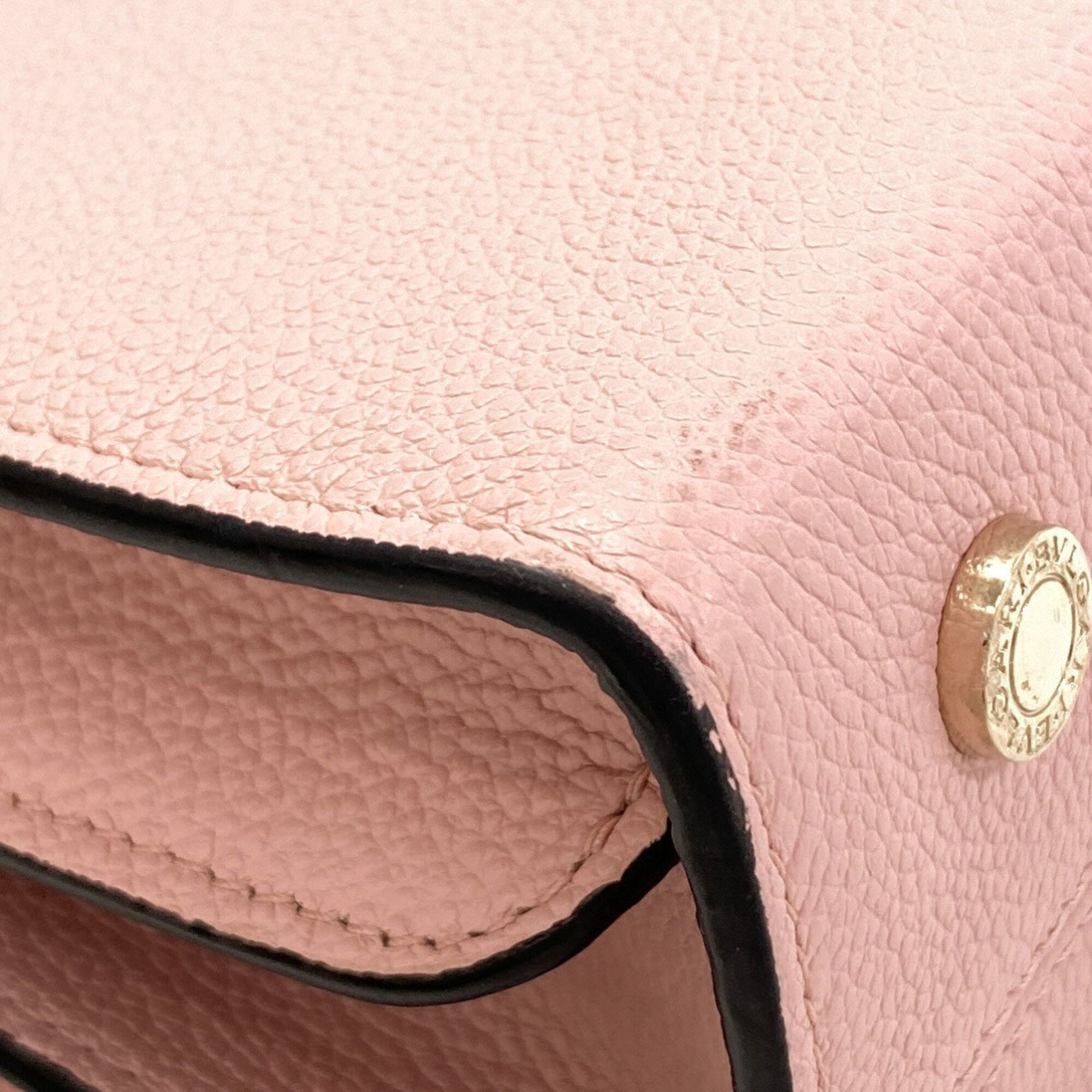 Bvlgari Pink Leather Handbag (Pre-Owned)