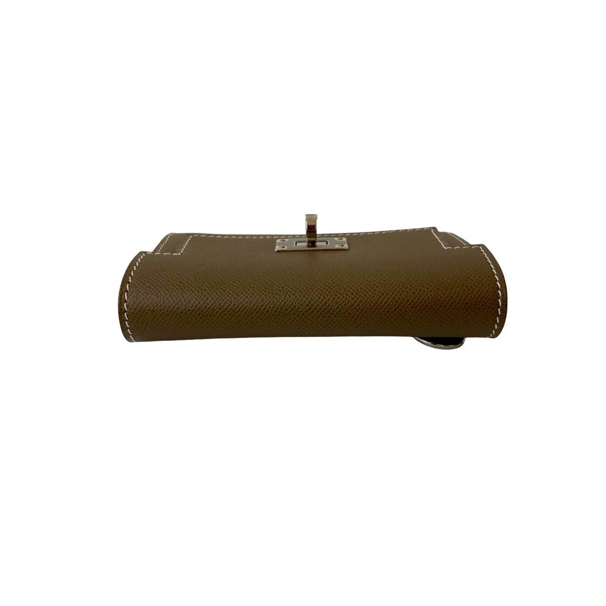 Hermes Brown Leather Coin Purse/Coin Case (Pre-Owned)