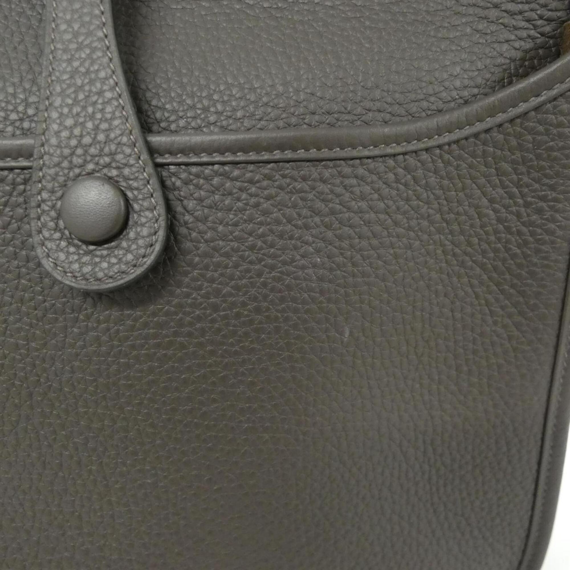 Hermes Ebene Taurillon Clemence Leather Shoulder Bag (Pre-Owned)