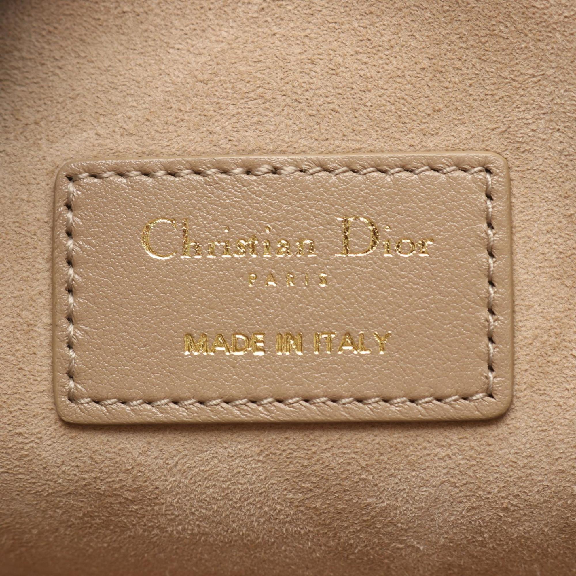 Christian Dior Beige Leather Tote Bag (Pre-Owned)