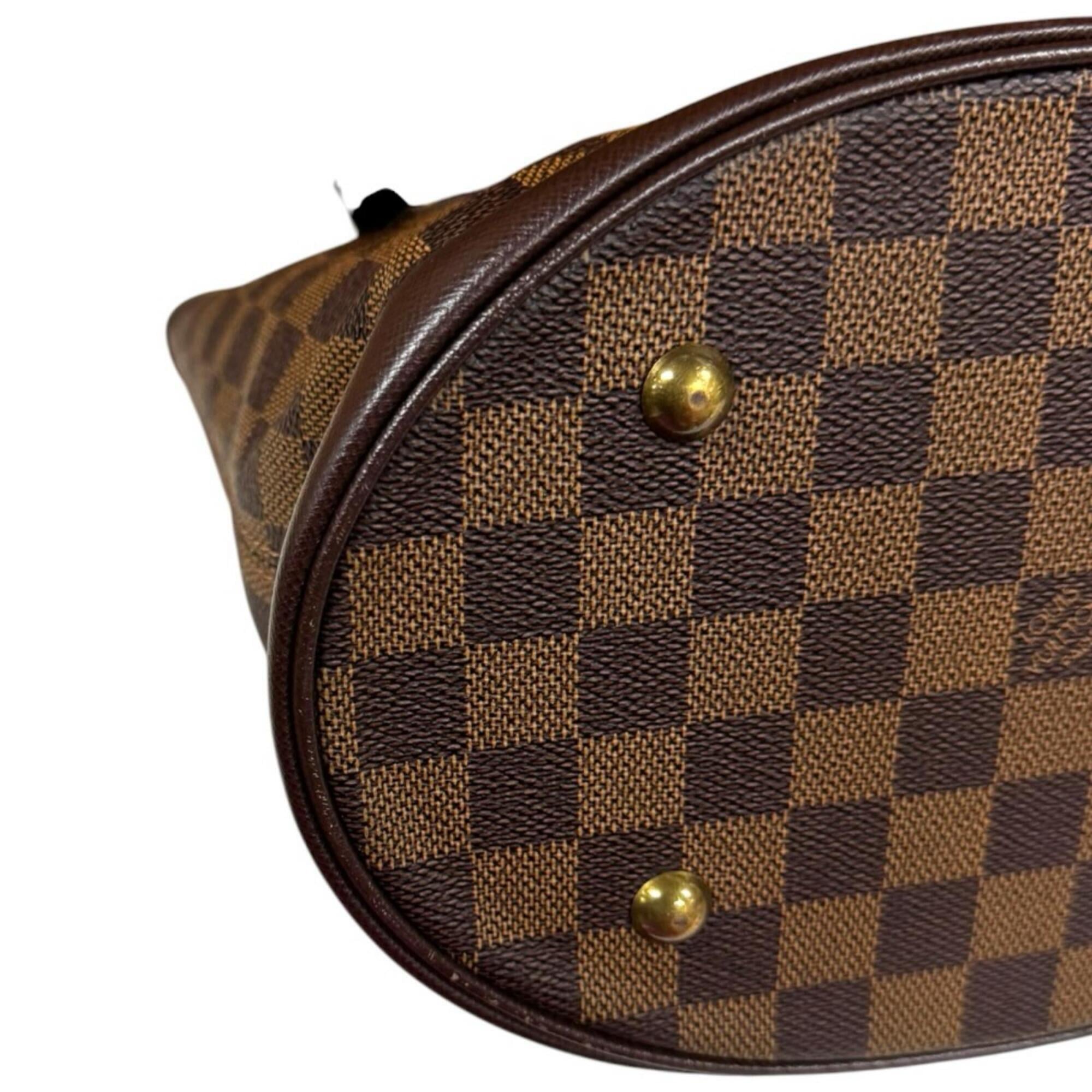Louis Vuitton Damier Brown Damier Canvas Handbag Pouch Shoulder Bag (Pre-Owned)