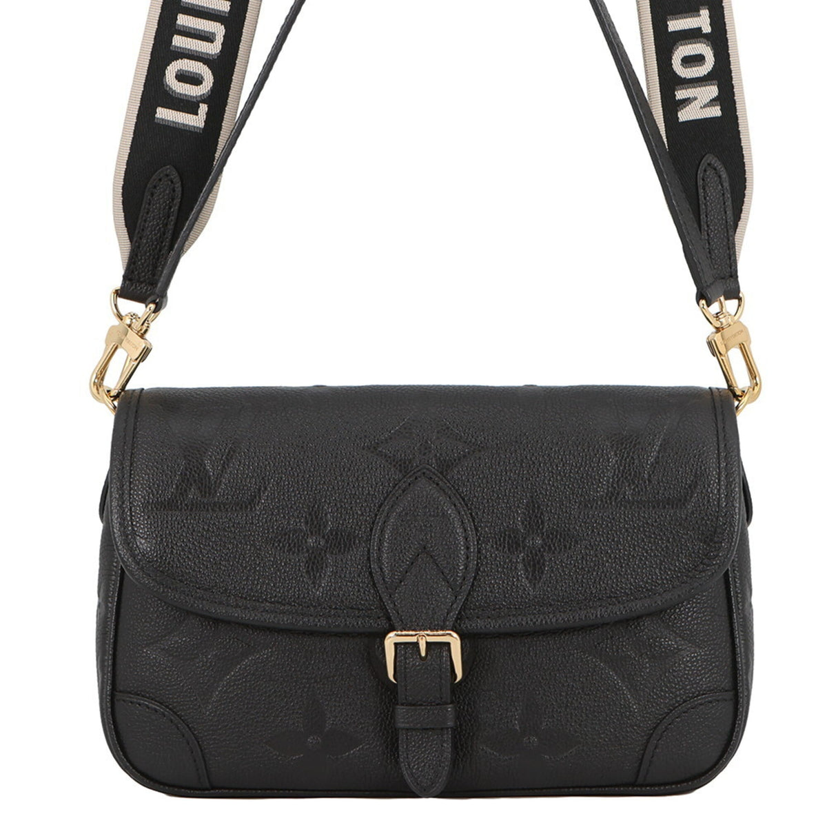 Louis Vuitton Black Noir Purple Monogram Empreinte Handbag Shoulder Bag (Pre-Owned)