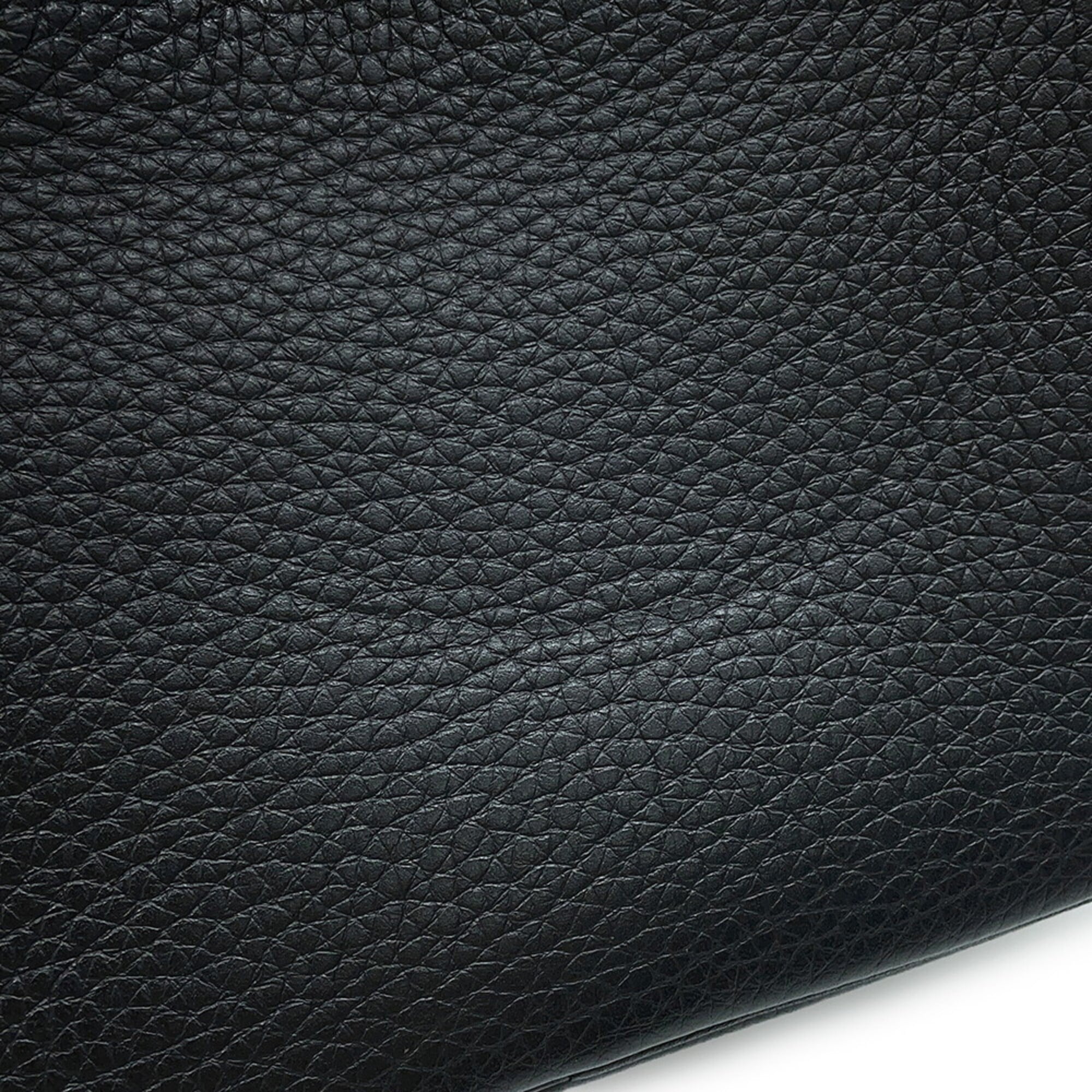 Hermes Lindy Black Taurillon Clemence Leather Handbag (Pre-Owned)