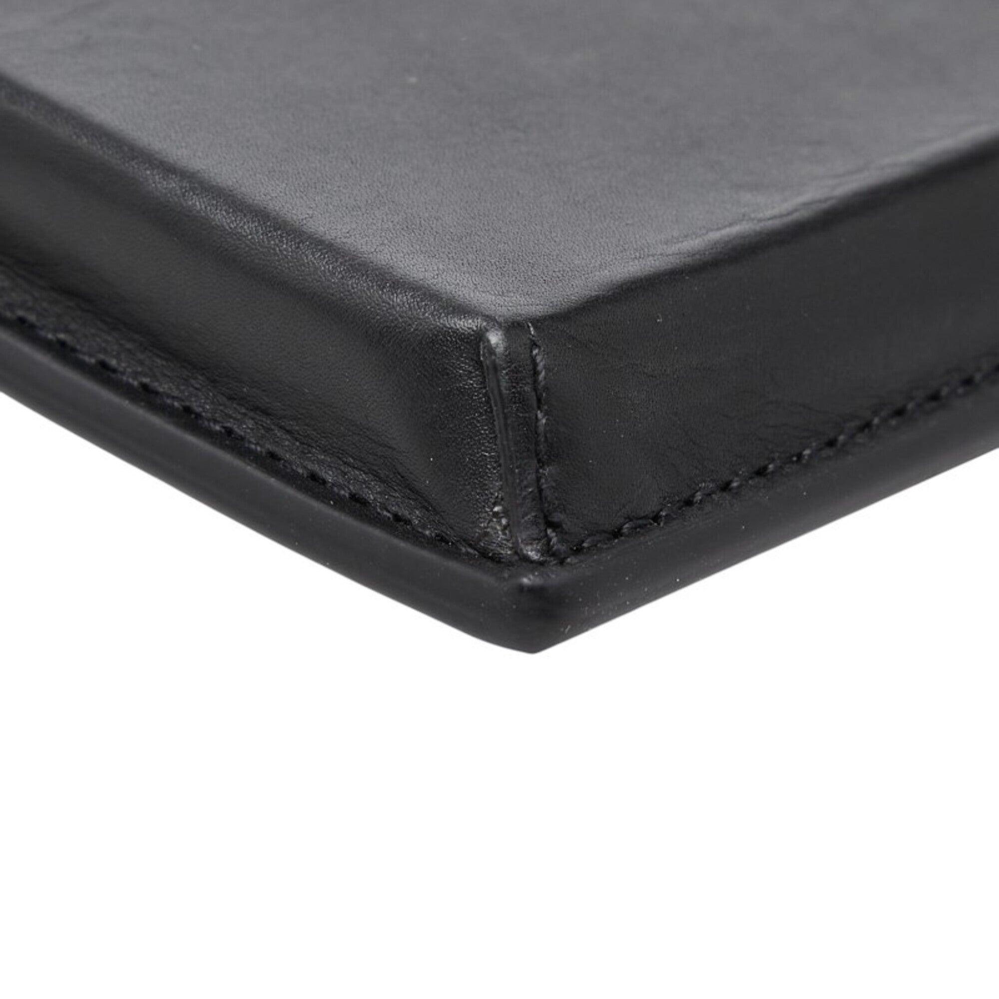 Bottega Veneta Black Blue Leather Phone Wallet (Pre-Owned)
