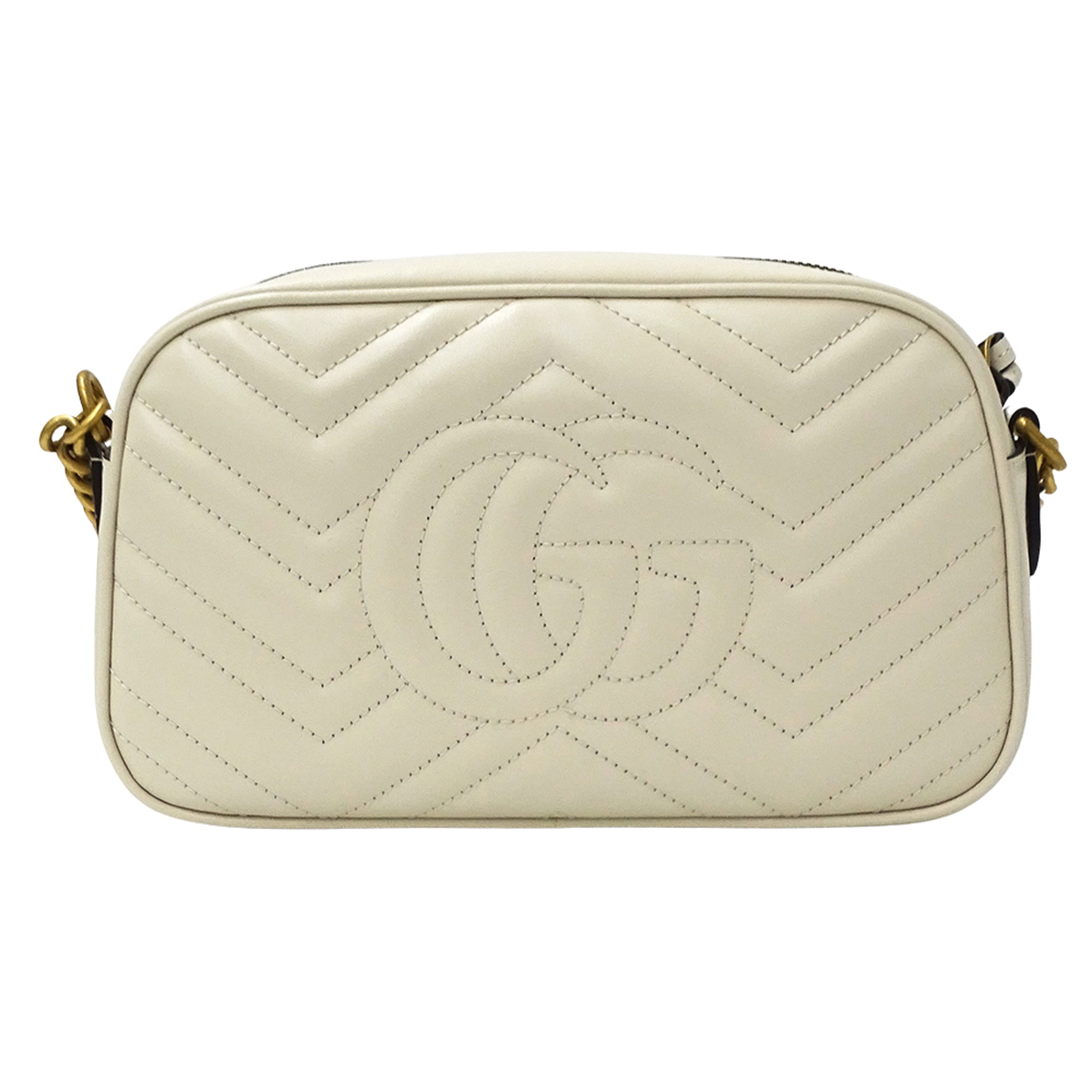 Gucci White Leather Handbag Shoulder Bag (Pre-Owned)