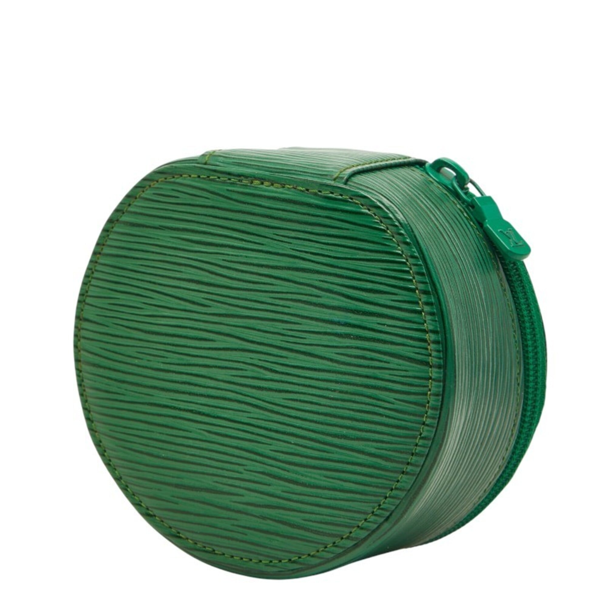 Louis Vuitton Borneo Green Leather Pouch (Pre-Owned)