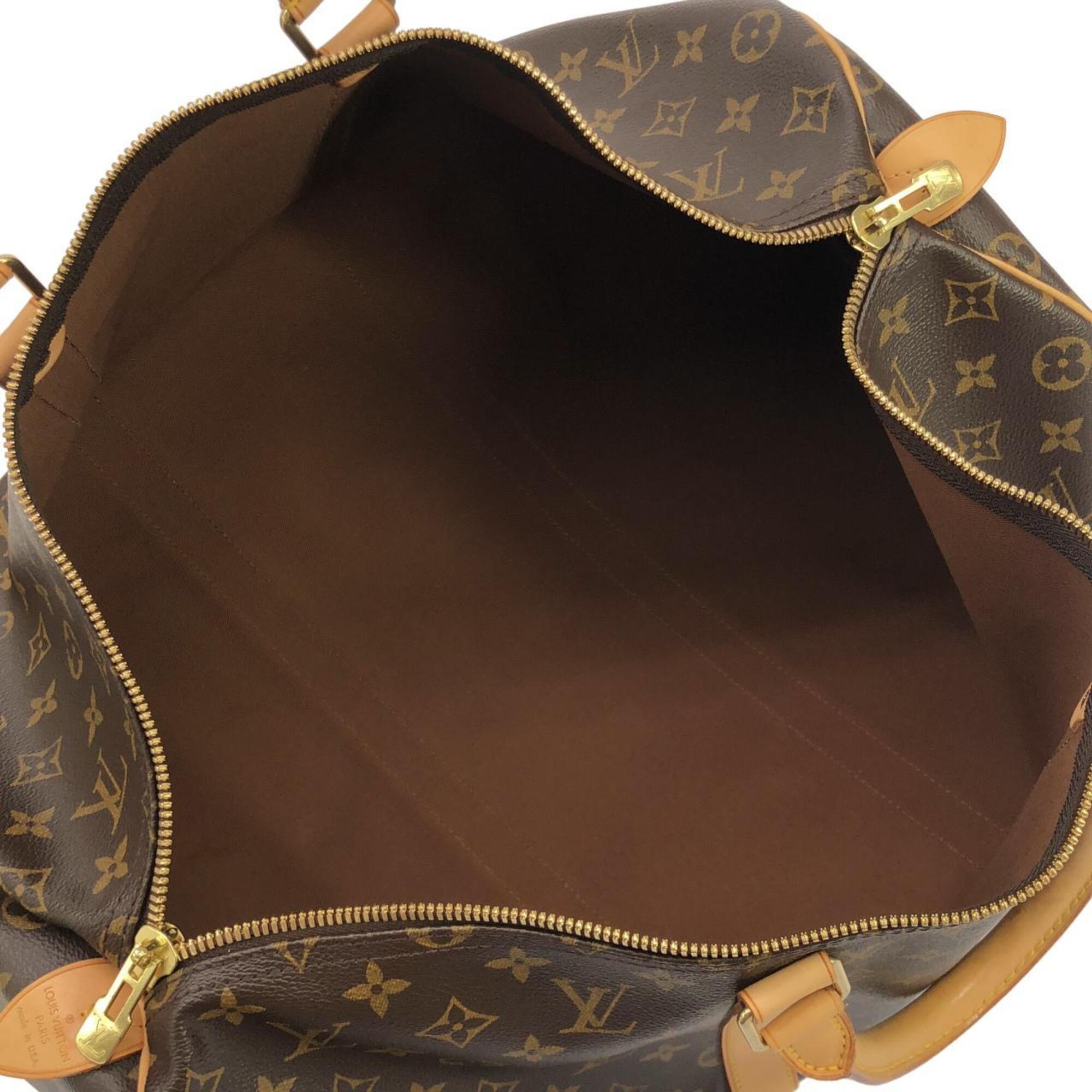 Louis Vuitton Brown Coated Canvas Boston Bag (Pre-Owned)