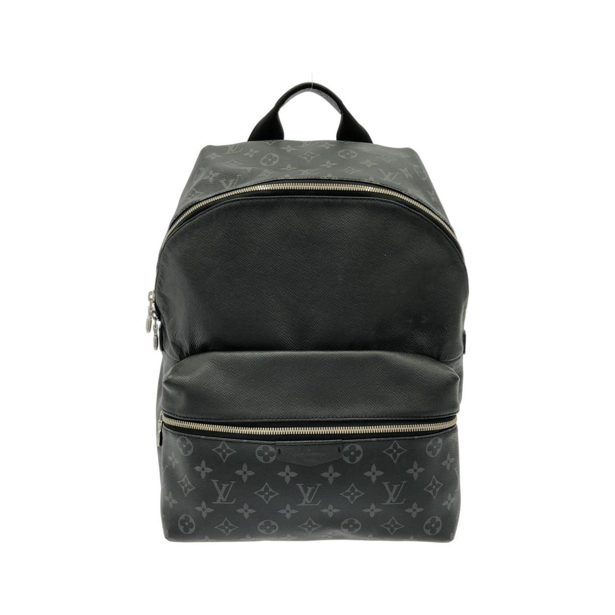 Louis Vuitton Black Coated Canvas Leather Backpack (Pre-Owned)