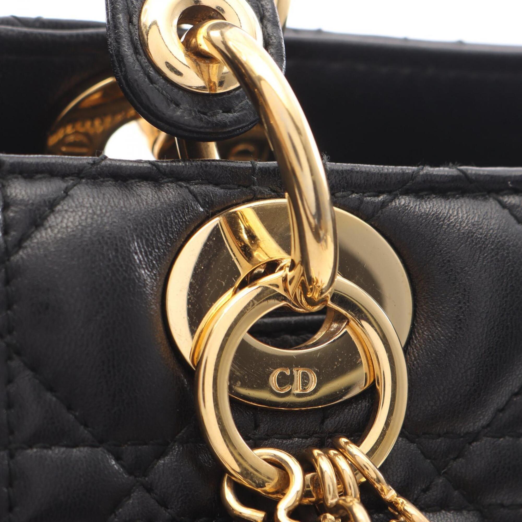 Christian Dior Black Leather Handbag (Pre-Owned)