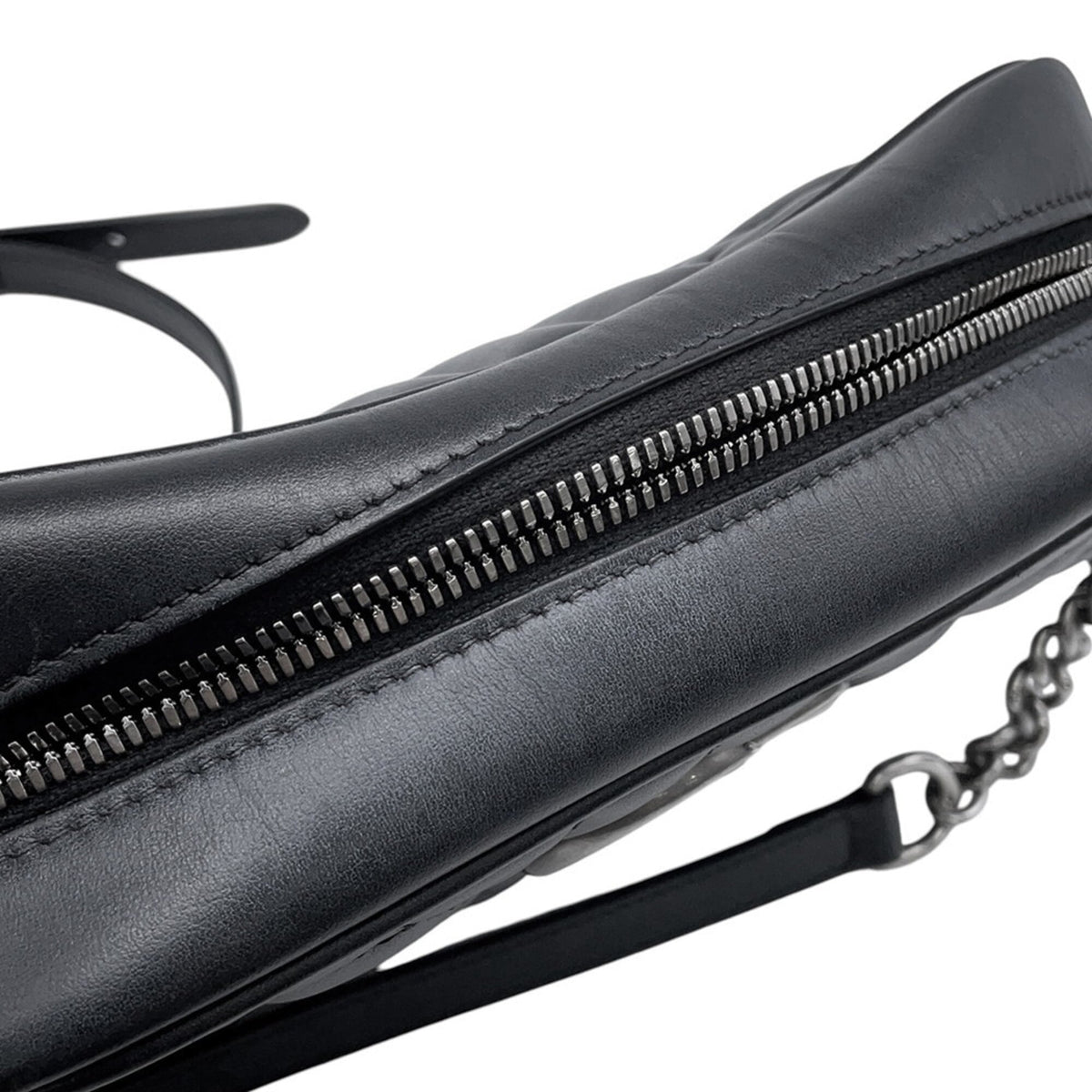 Gucci Black Leather Handbag Shoulder Bag (Pre-Owned)