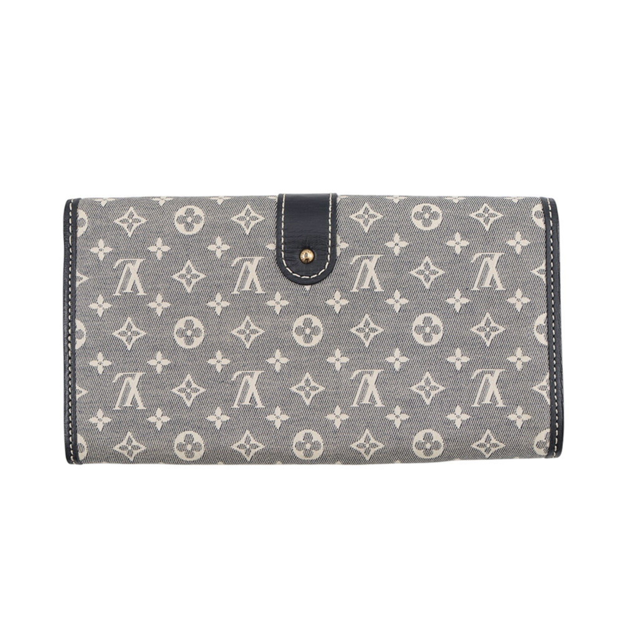Louis Vuitton Monogram Idylle Gray Navy Monogram Idylle Long Wallet (Bi-Fold) (Pre-Owned)