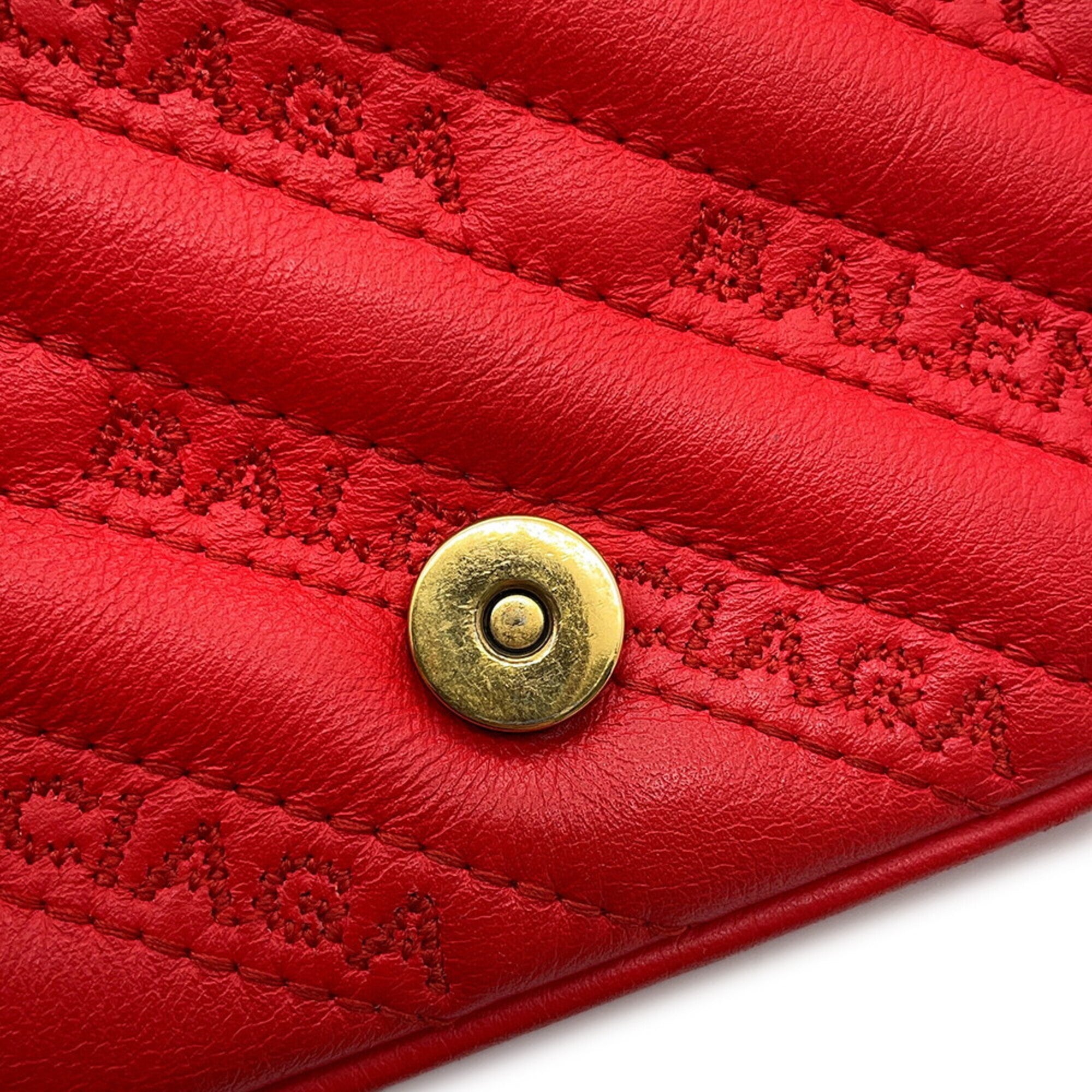 Balenciaga Red Color Leather Handbag Shoulder Bag (Pre-Owned)
