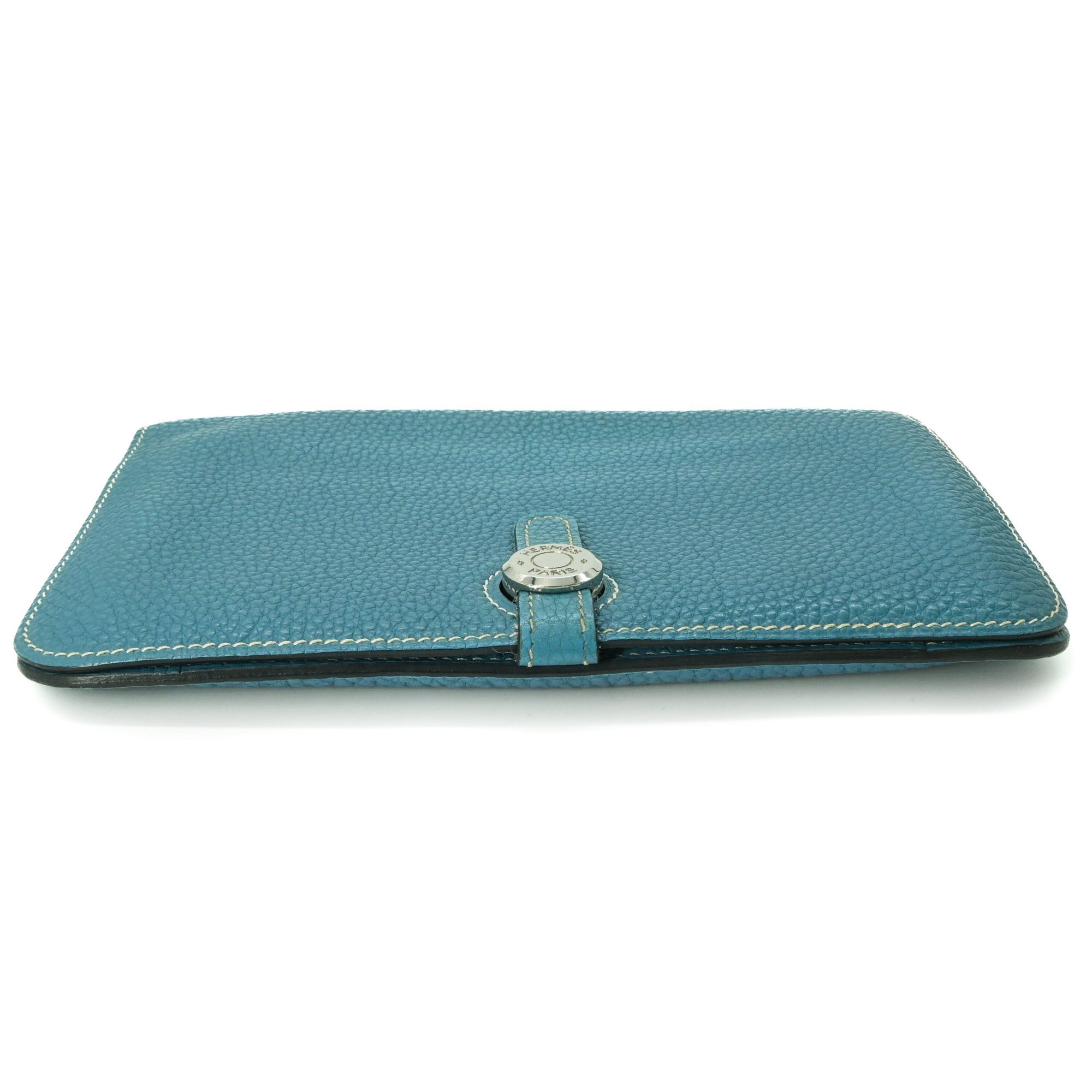 Hermes Dogon Duo Blue Jean Togo Leather Wallet (Bi-Fold) (Pre-Owned)