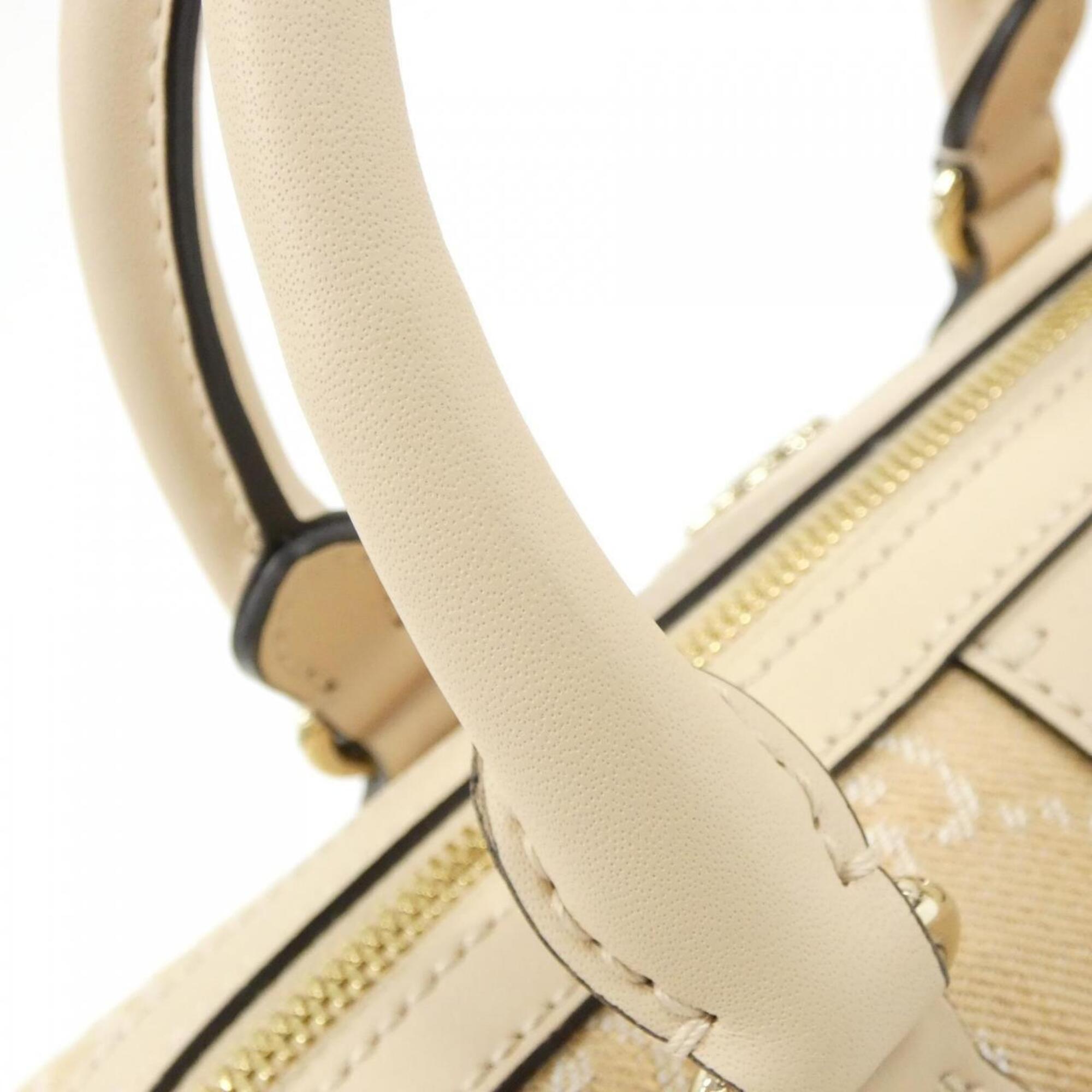 Gucci Light Beige Denim Leather Boston Bag (Pre-Owned)