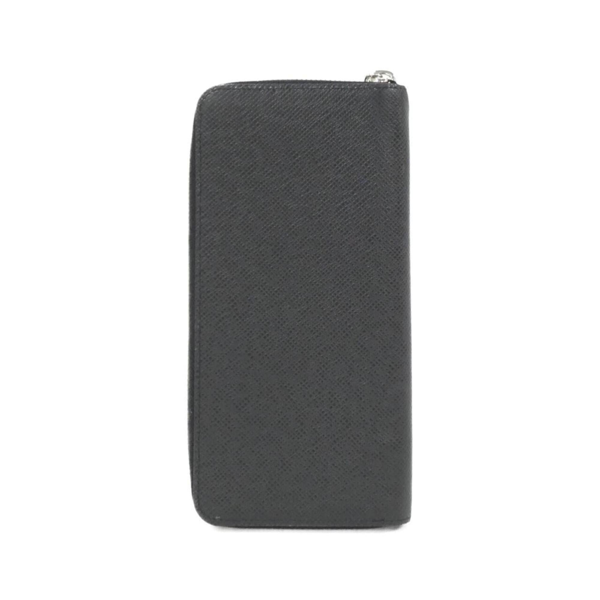 Louis Vuitton Black Leather Long Wallet (Bi-Fold) (Pre-Owned)