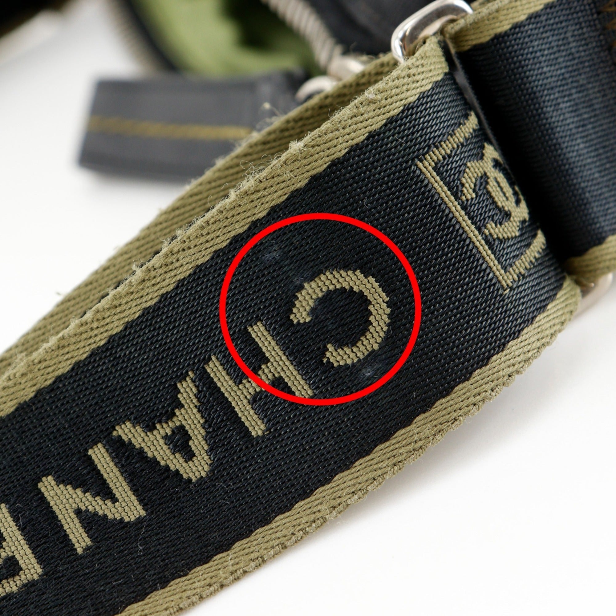 Chanel Black Khaki Nylon Canvas Shoulder Bag (Pre-Owned)