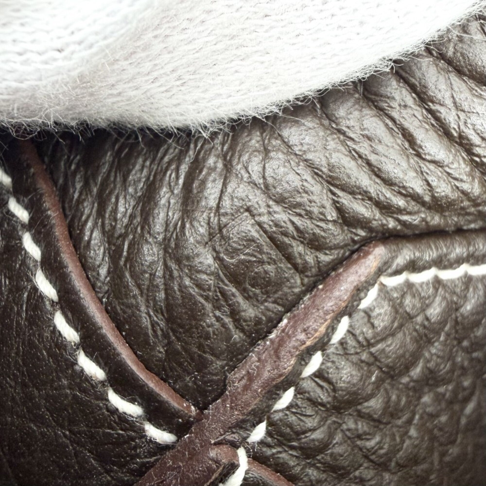 Hermes Brown Leather Handbag Tote Bag (Pre-Owned)