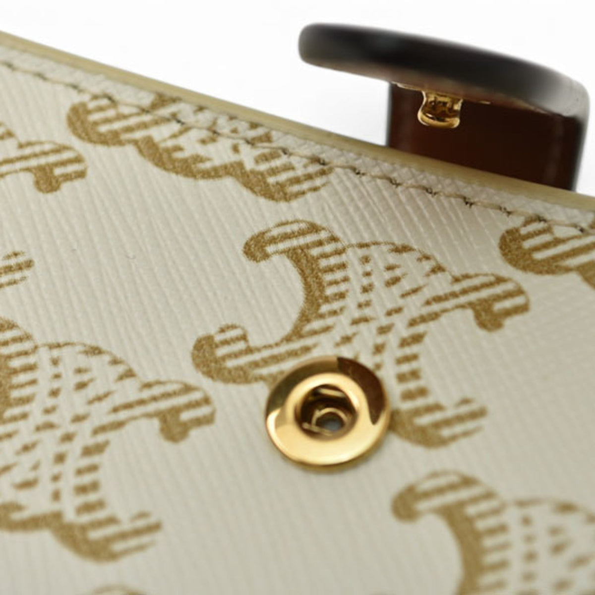 Celine Brown Ivory Coated Canvas Wallet (Bi-Fold) (Pre-Owned)
