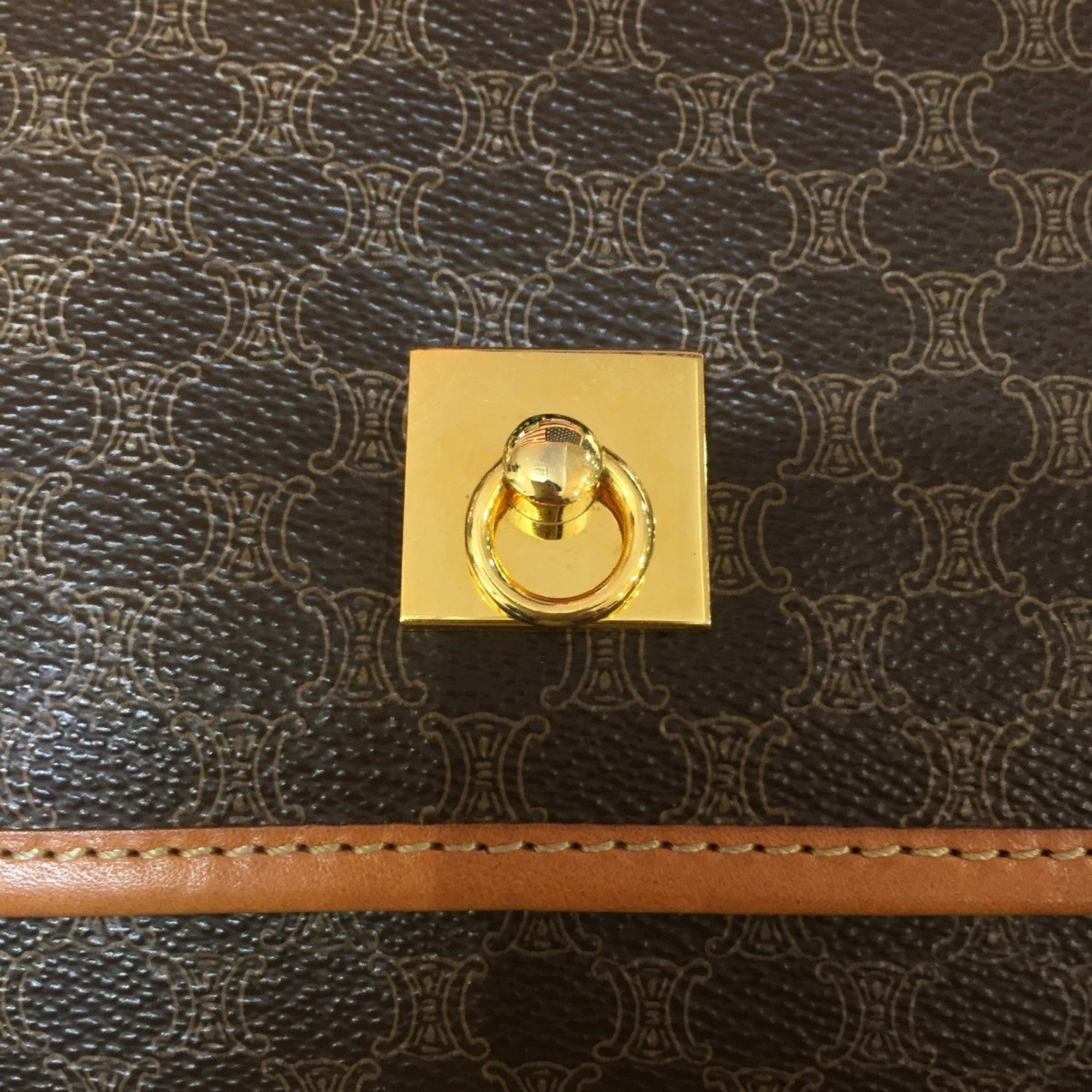 Celine Brown Pvc Leather Shoulder Bag (Pre-Owned)
