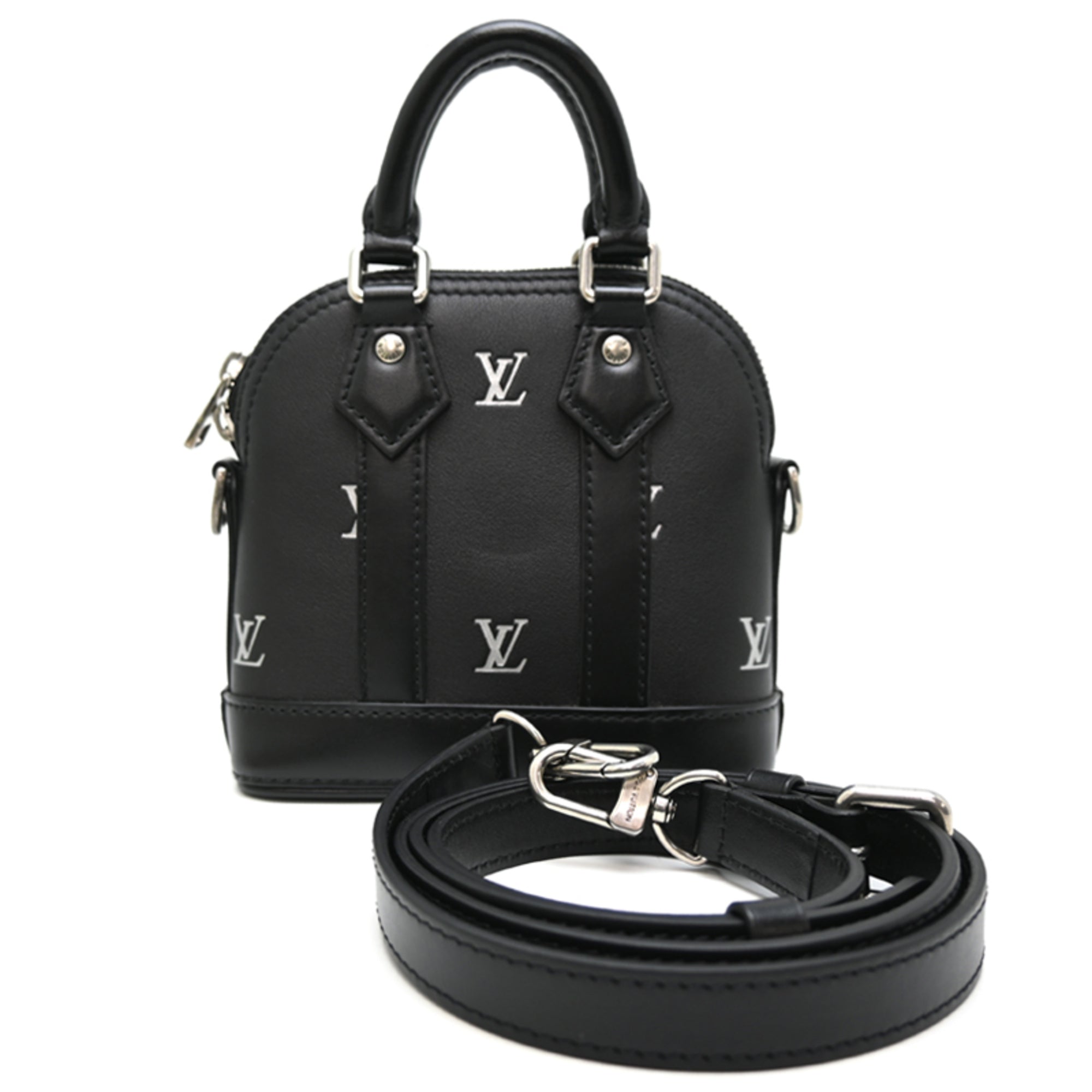 Louis Vuitton Black Leather Shoulder Bag (Pre-Owned)