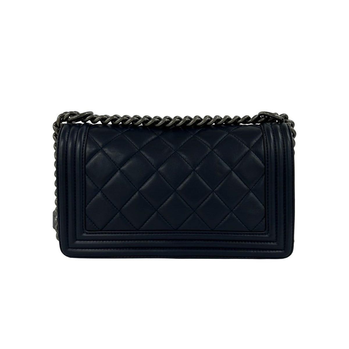 Chanel Navy Leather Shoulder Bag (Pre-Owned)