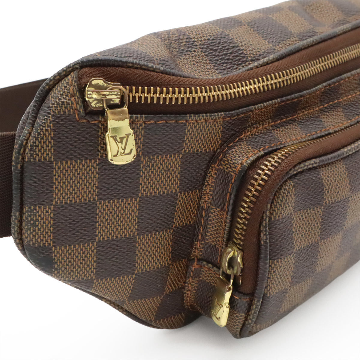Louis Vuitton Brown Damier Canvas White Damier Canvas Fanny Pack Pouch (Pre-Owned)