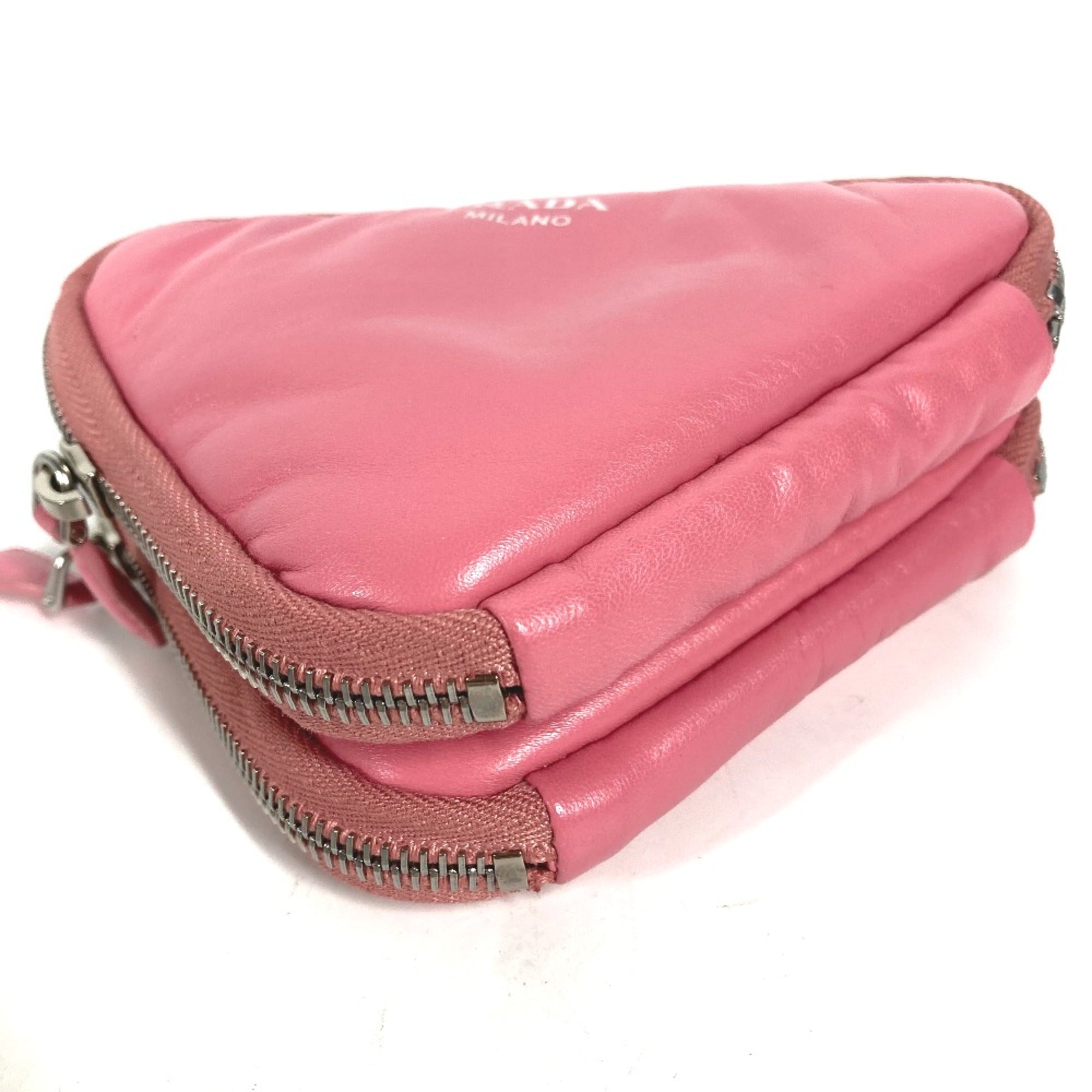 Prada Pink Leather Shoulder Bag (Pre-Owned)