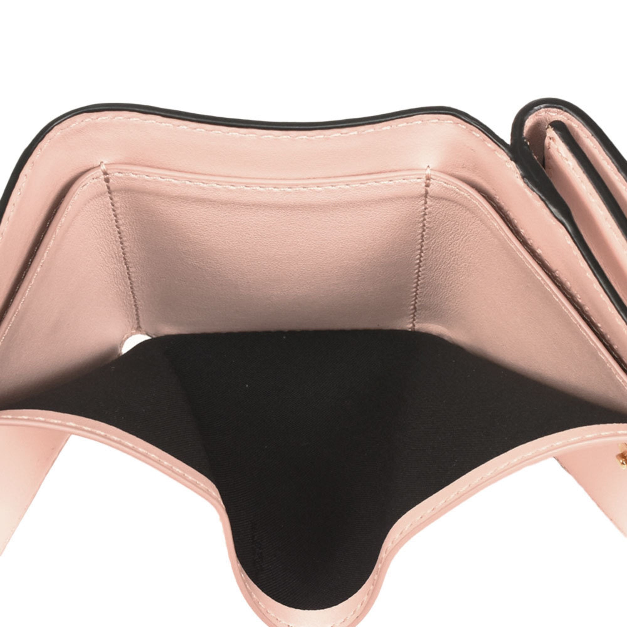 Fendi Pink Leather Wallet (Tri-Fold) (Pre-Owned)
