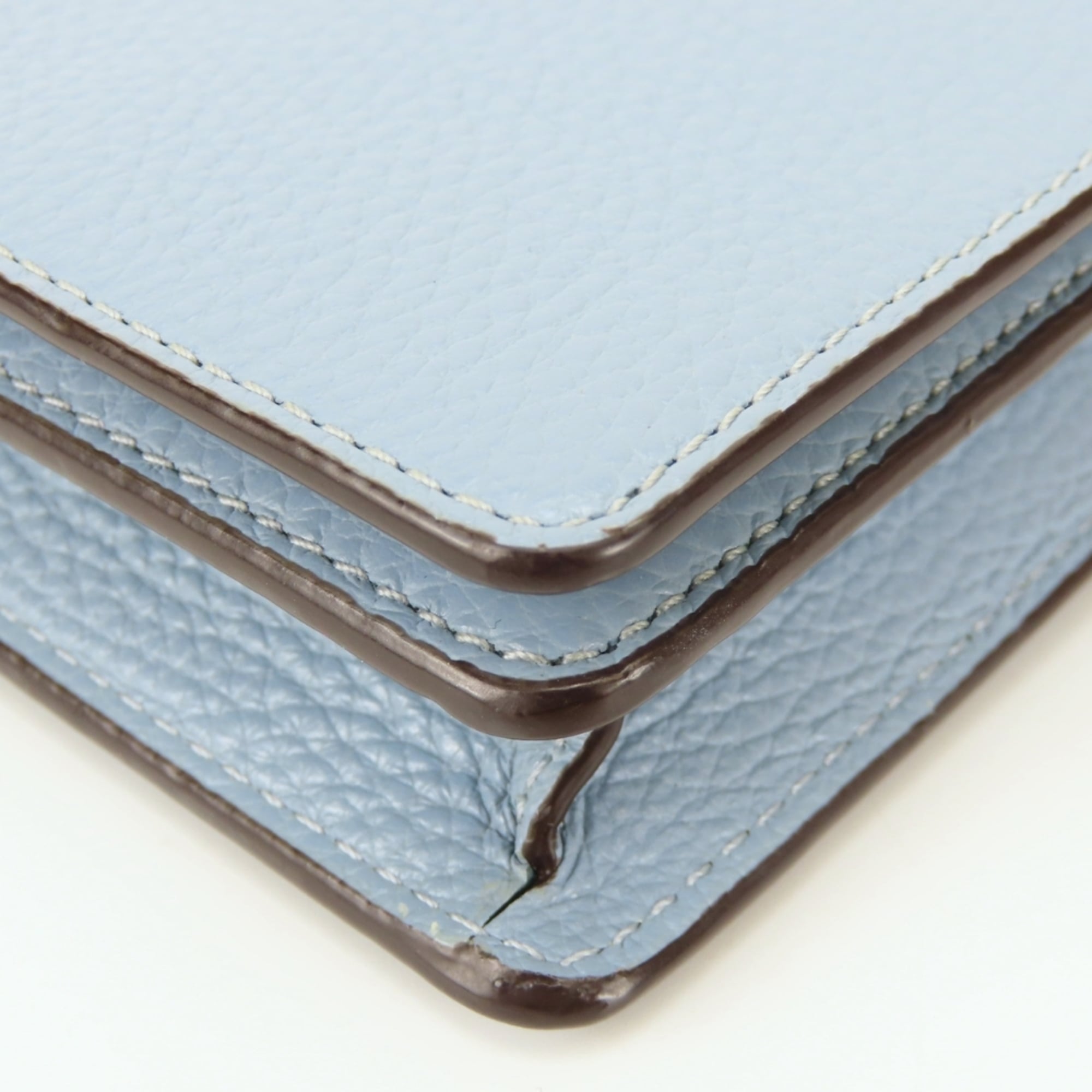 Coach Blue Leather Chain/Shoulder Wallet (Pre-Owned)