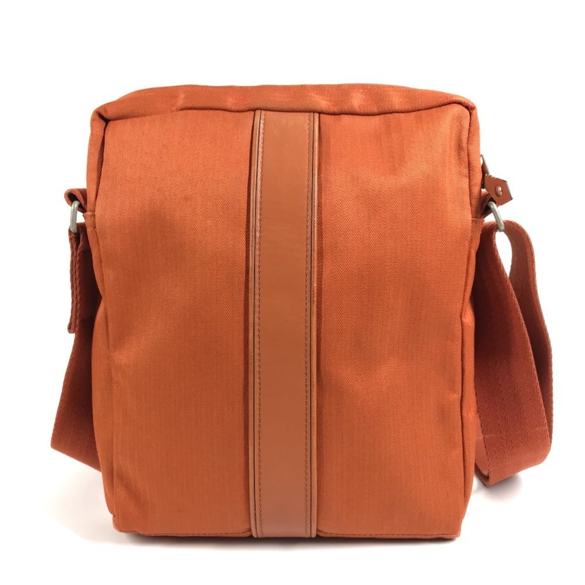 Hermes Orange Canvas Pochette Shoulder Bag (Pre-Owned)