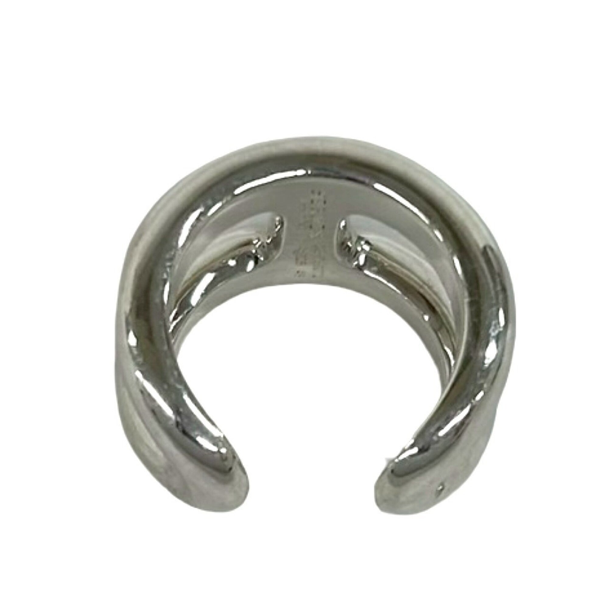 Hermes Silver Silver 925 Band Ring (Pre-Owned)