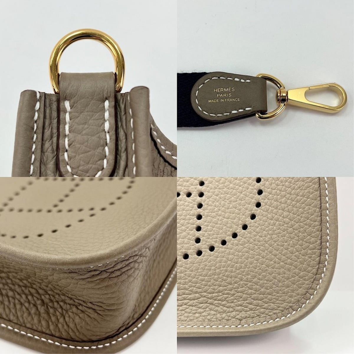 Hermes Beige Leather Shoulder Bag (Pre-Owned)