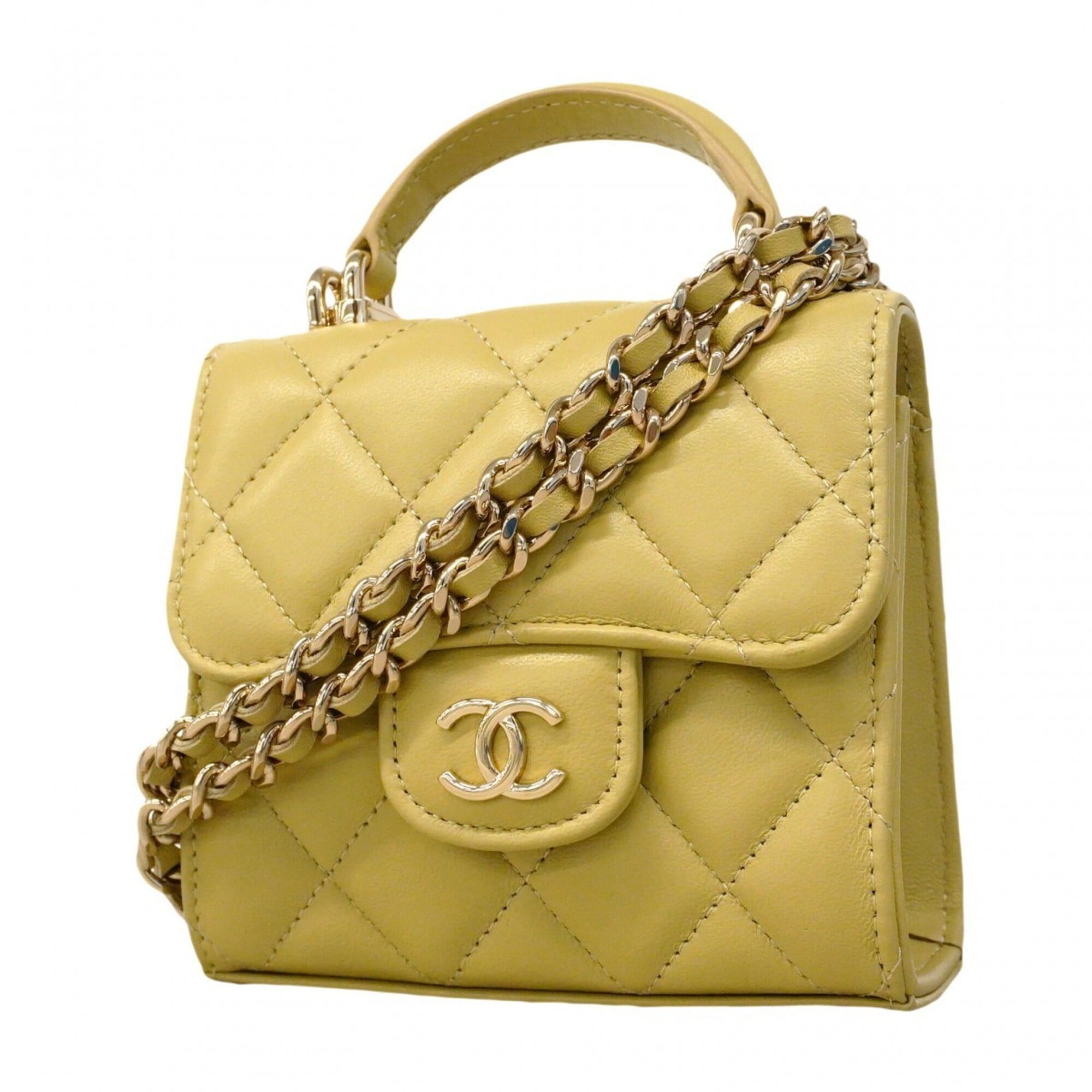 Chanel Beige Leather Handbag (Pre-Owned)