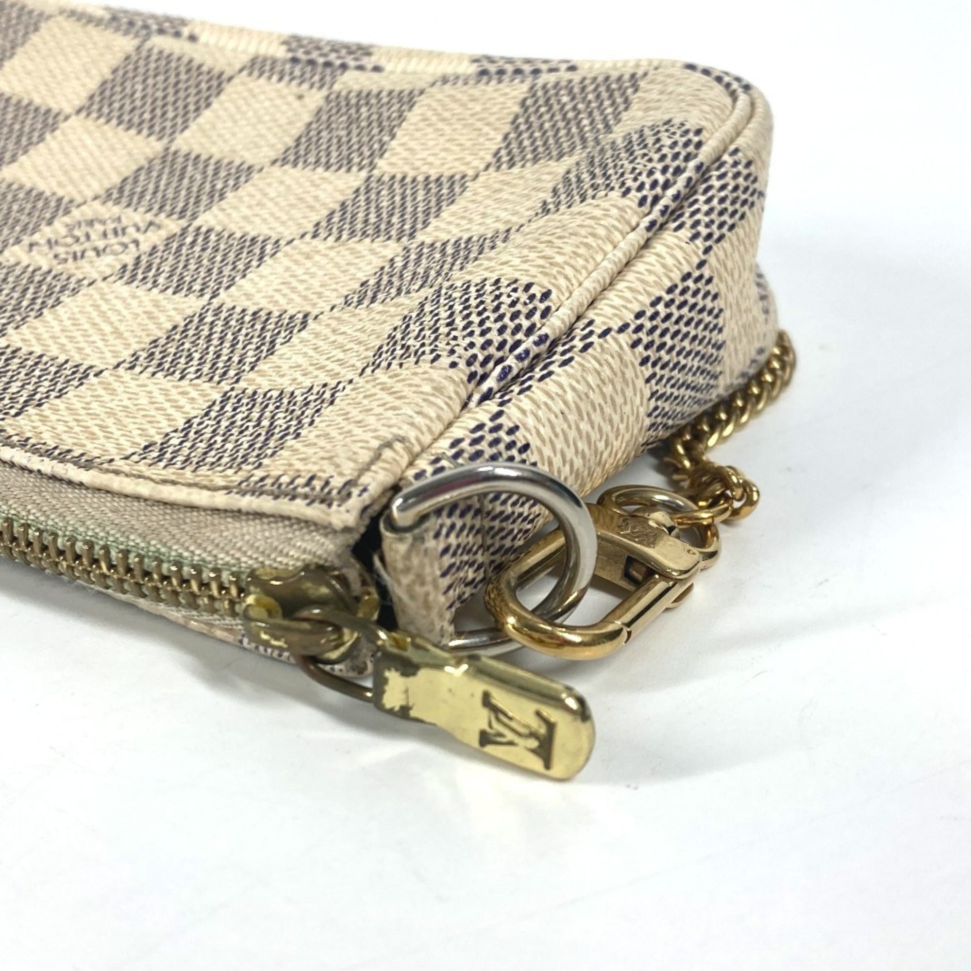 Louis Vuitton White Damier Azur Handbag (Pre-Owned)