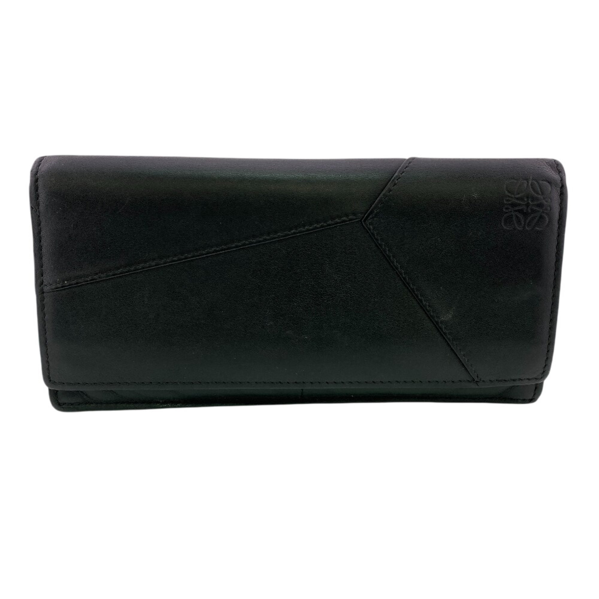 Loewe Black Leather Long Wallet (Bi-Fold) (Pre-Owned)