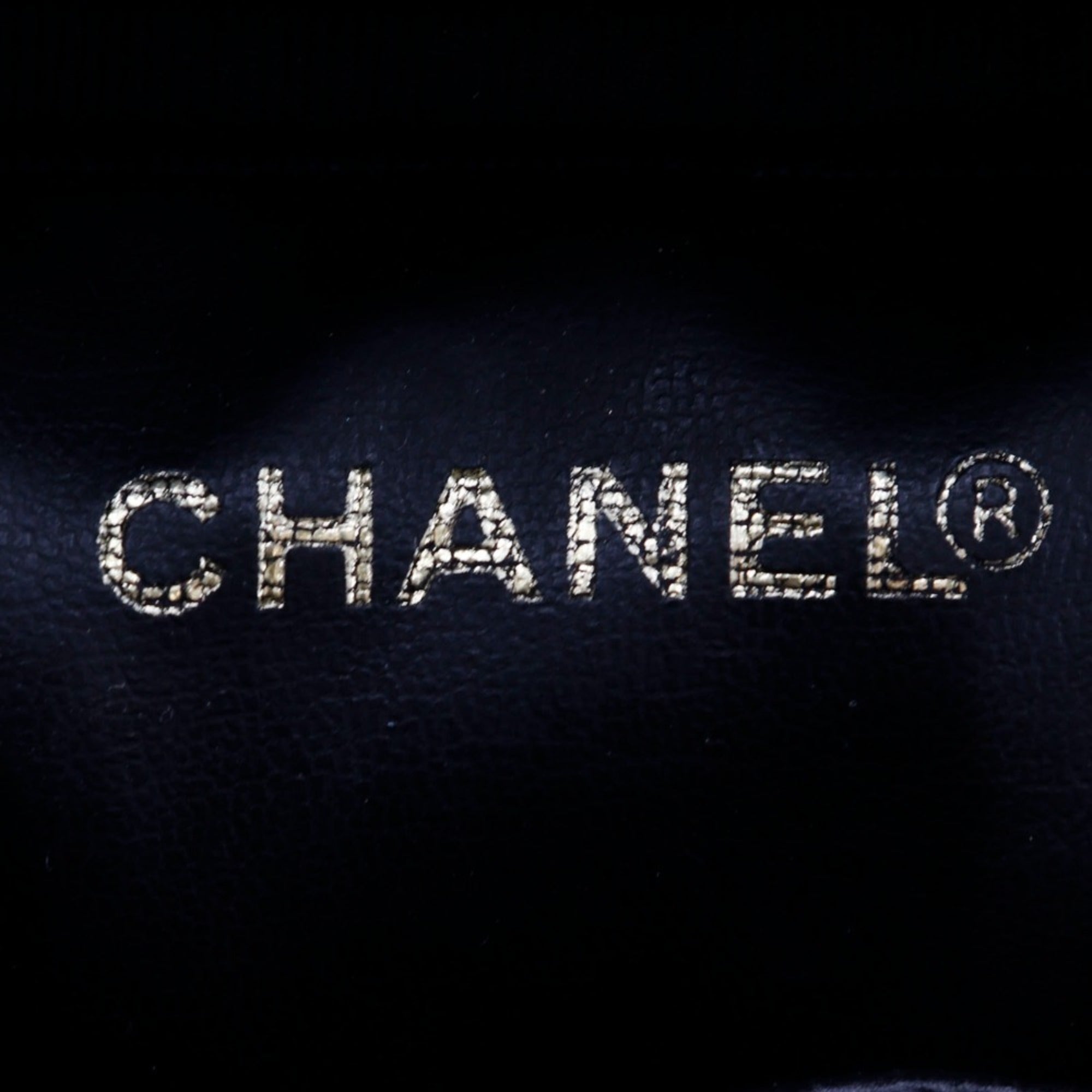Chanel Black Caviar Leather Handbag Pouch (Pre-Owned)