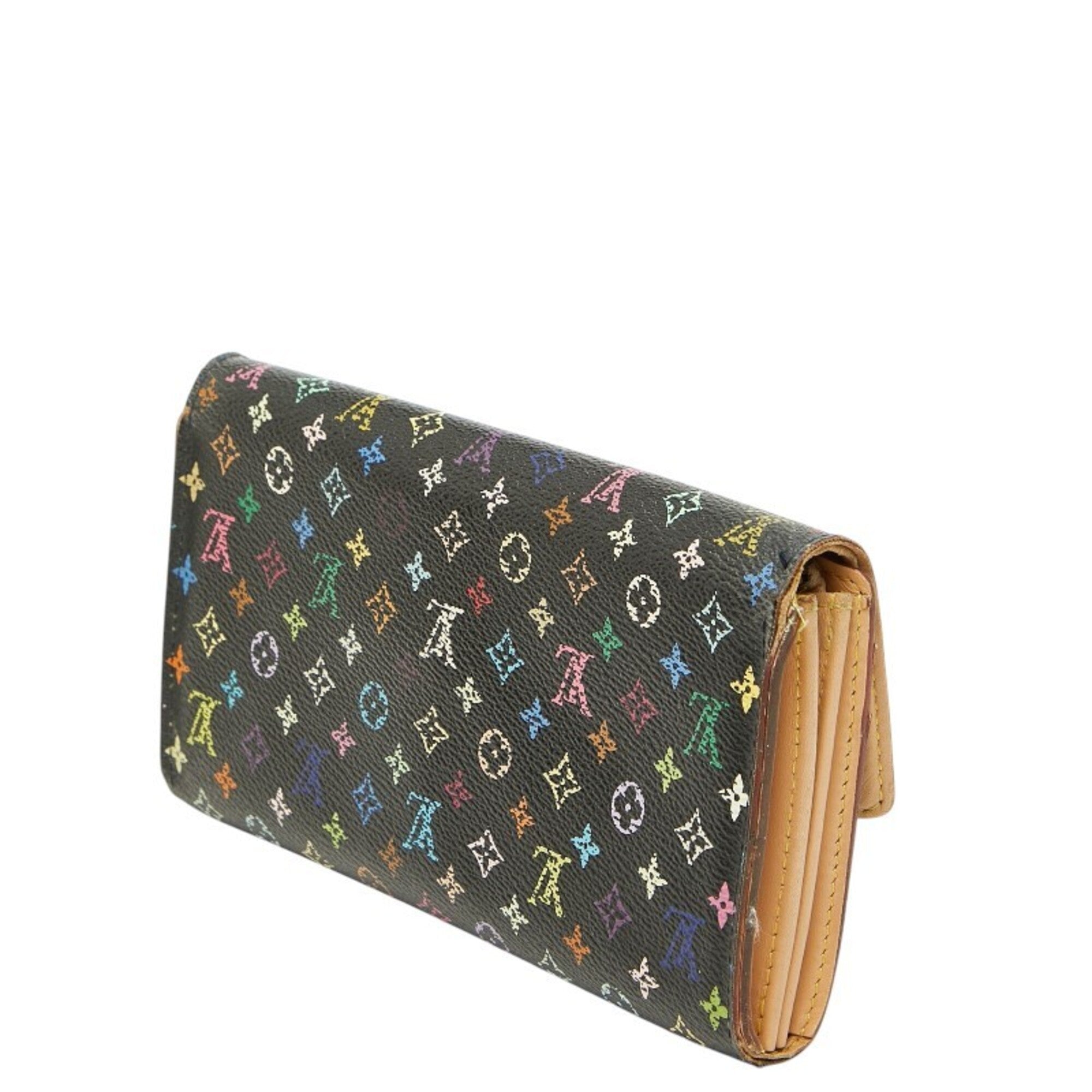 Louis Vuitton Black Noir Pvc Leather Long Wallet (Bi-Fold) (Pre-Owned)