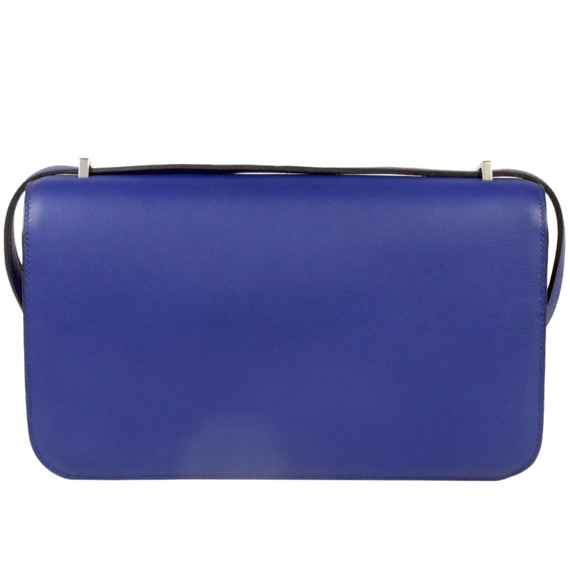 Hermes Constance Blue Blue Electric Swift Leather Shoulder Bag (Pre-Owned)