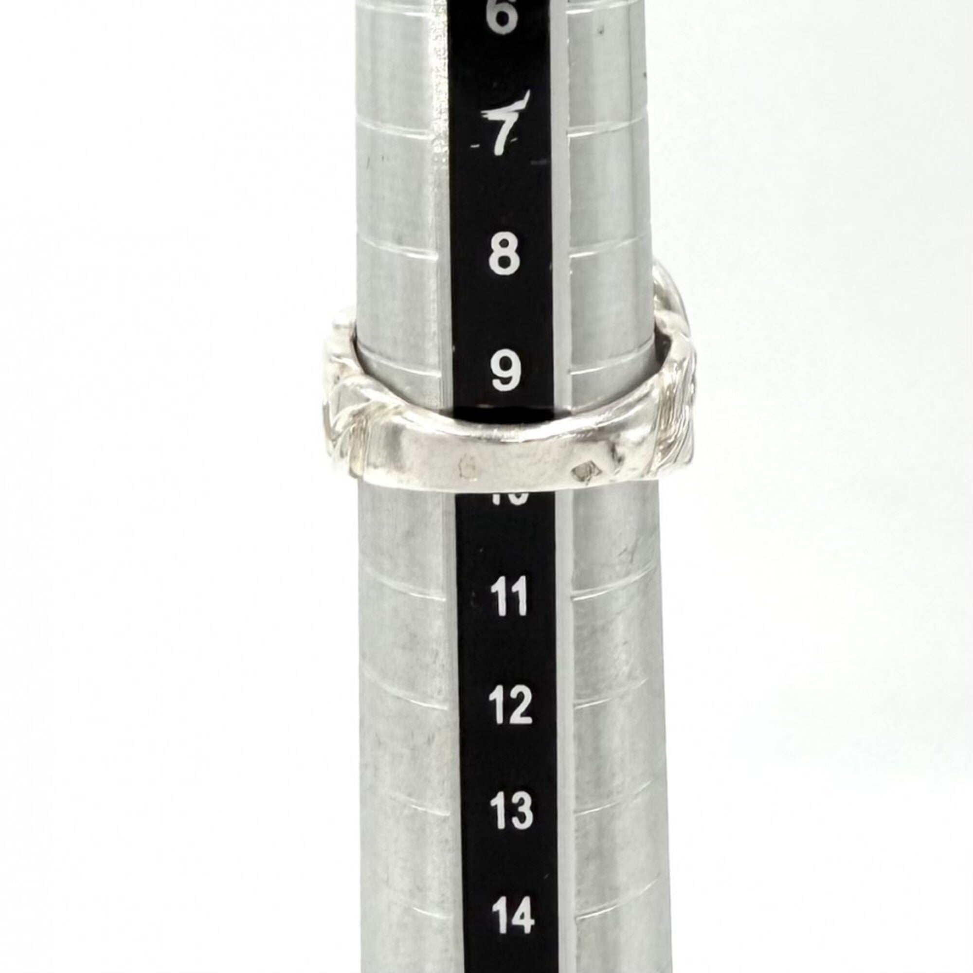Hermes Silver 925 Band Ring (Pre-Owned)