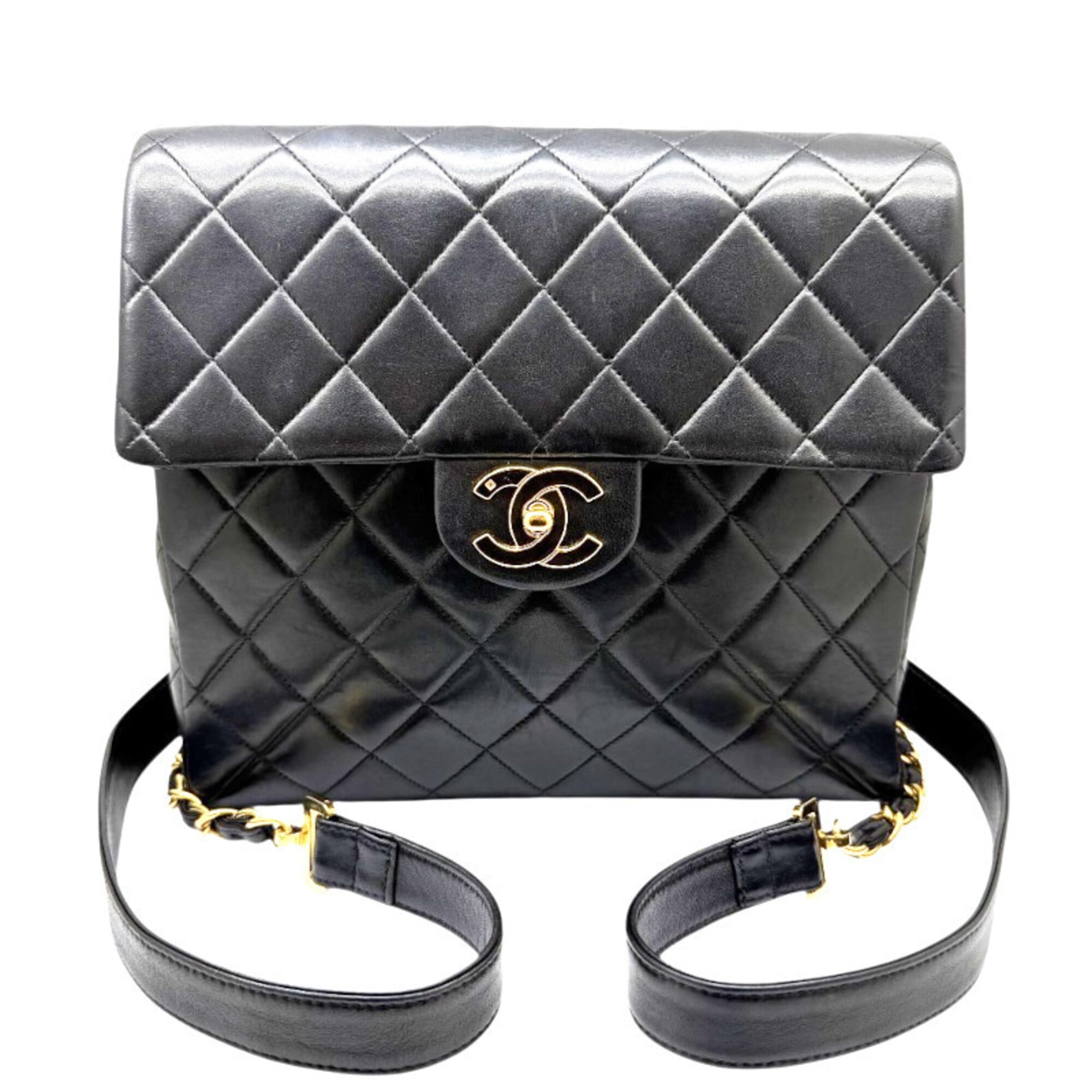 Chanel Black Leather Backpack (Pre-Owned)