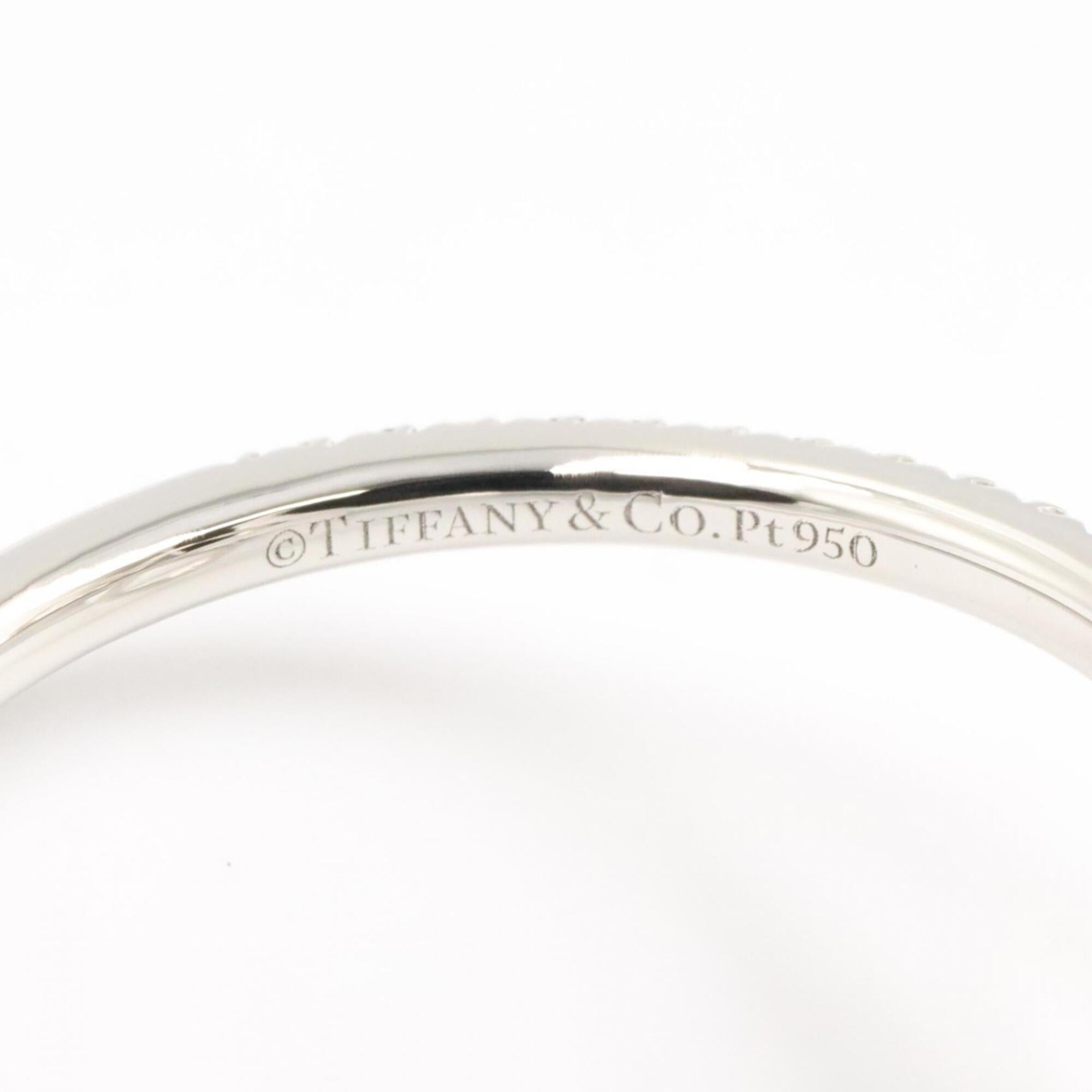 Tiffany Silver Clear Platinum 950 Band Ring (Pre-Owned)