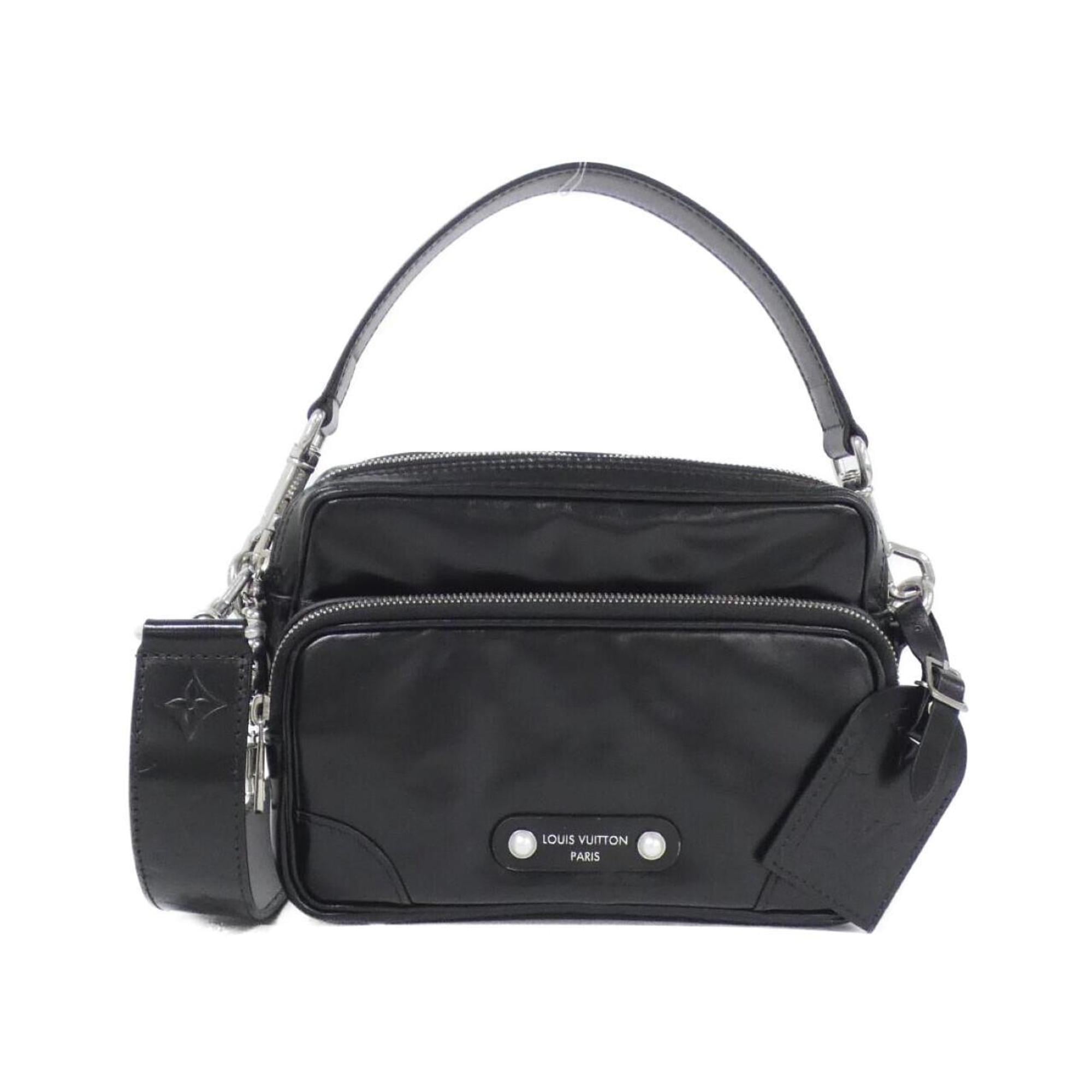 Louis Vuitton Black Leather Shoulder Bag (Pre-Owned)