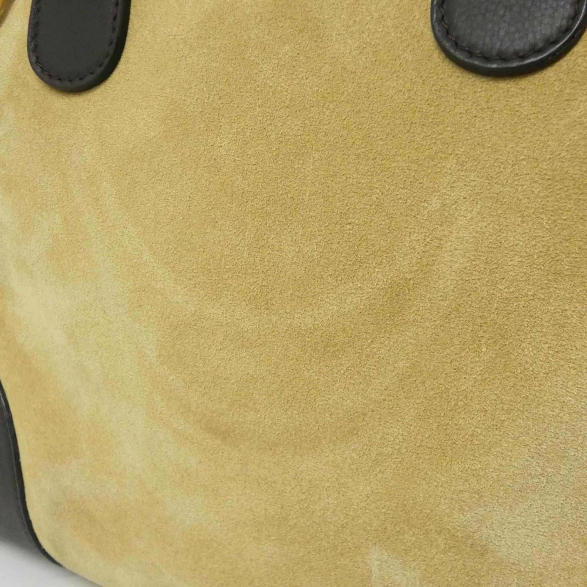 Loewe Brown Gold Suede Handbag (Pre-Owned)