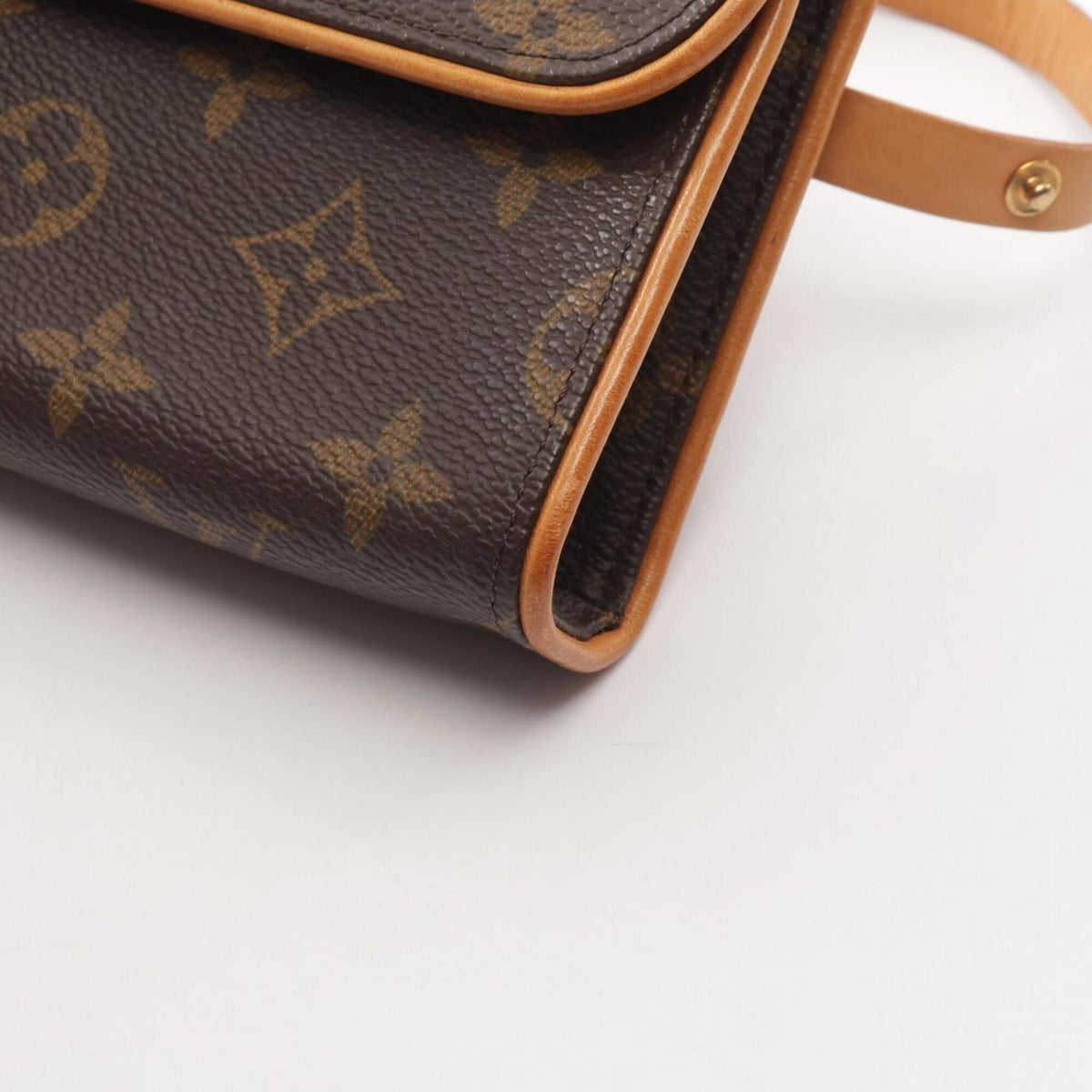 Louis Vuitton Brown Pvc Coated Canvas Leather Fanny Pack Handbag (Pre-Owned)