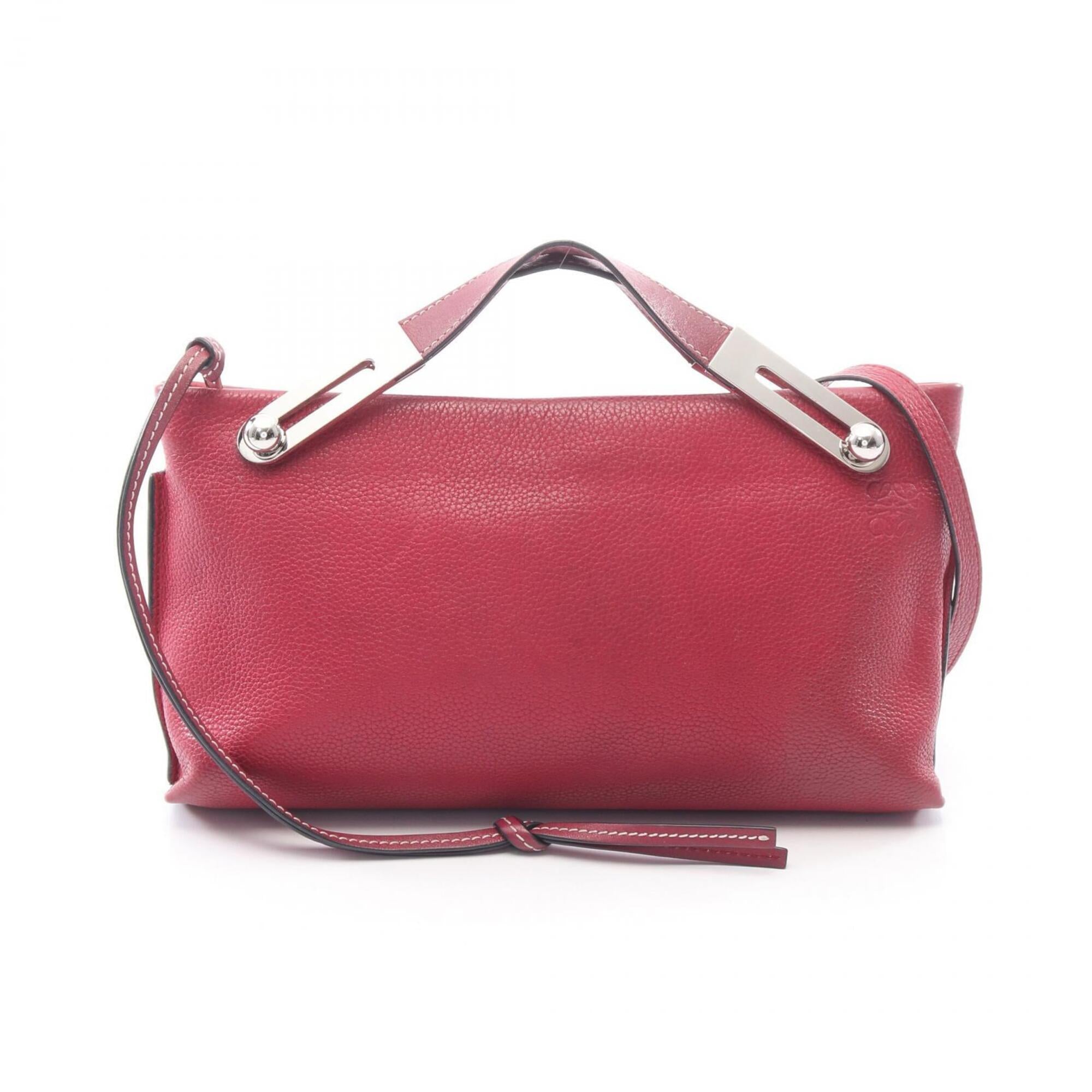 Loewe Bordeaux Leather Handbag (Pre-Owned)