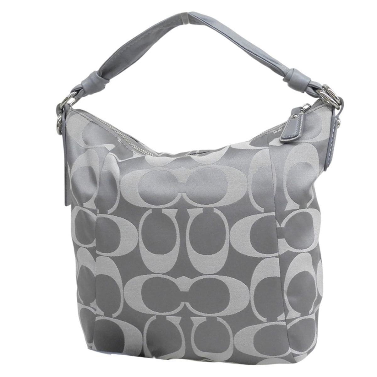 Coach Gray Canvas Shoulder Bag (Pre-Owned)